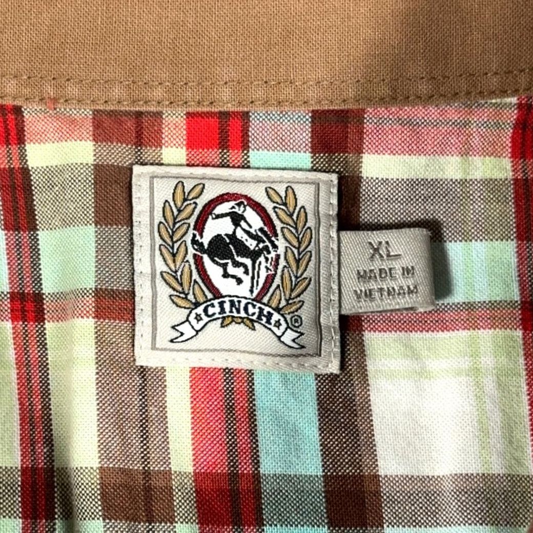Vintage Cinch Shirt Adult XL Brown Plaid Western Cowboy Rodeo Workwear Outdoor Size US XL / EU 56 / 4 - 4 Thumbnail