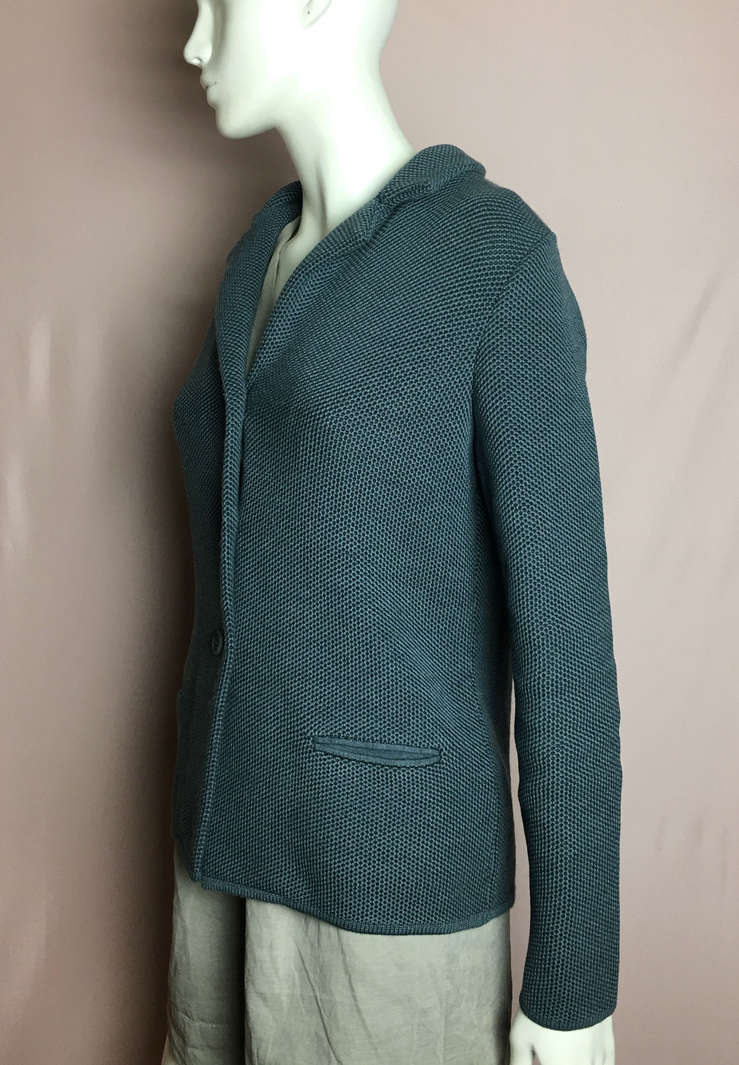 Other Falconeri Italy Wool Knit Jacket Blue Size M Size M / US 6-8 / IT 42-44 - 3 Thumbnail