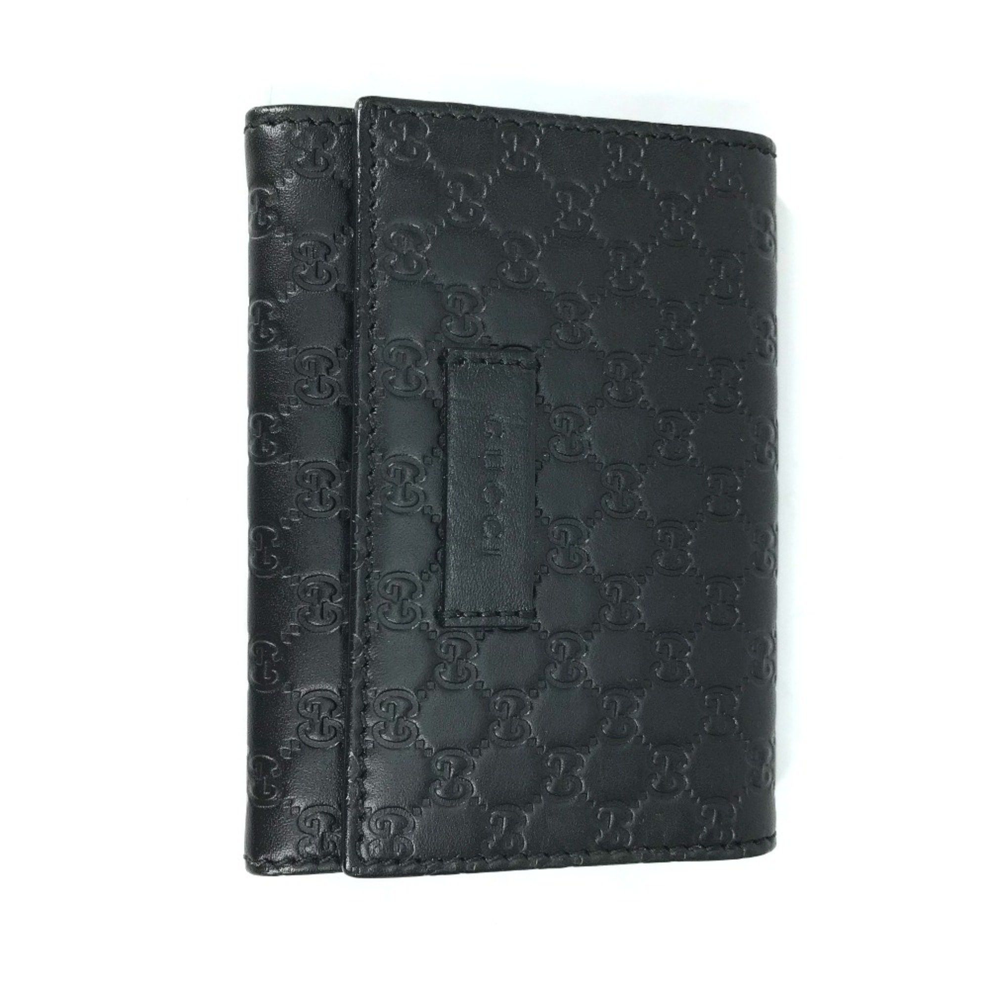 Gucci Gucci 544030 Guccissima Two fold Card Case Black Size ONE SIZE - 1 Thumbnail