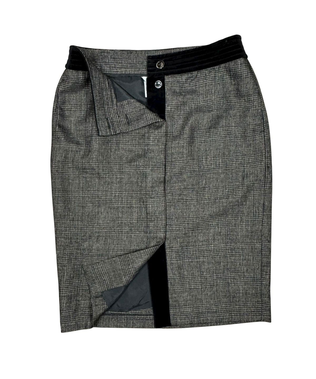 Max Mara Max Mara Wool Glencheck Long Skirt Button Up UK14 US12 Size 32" / US 10 / IT 46 - 12 Thumbnail