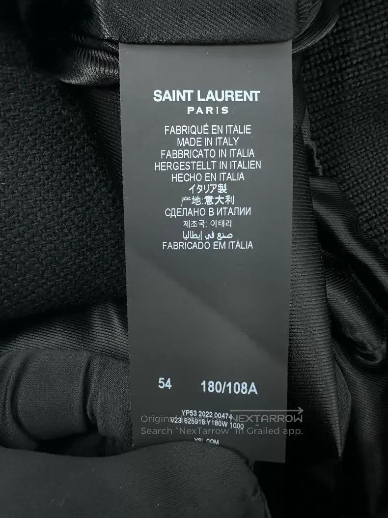 Saint Laurent Paris Saint Laurent Paris Black Back Logo Printed Baseball Jacke Size US L / EU 52-54 / 3 - 5 Thumbnail