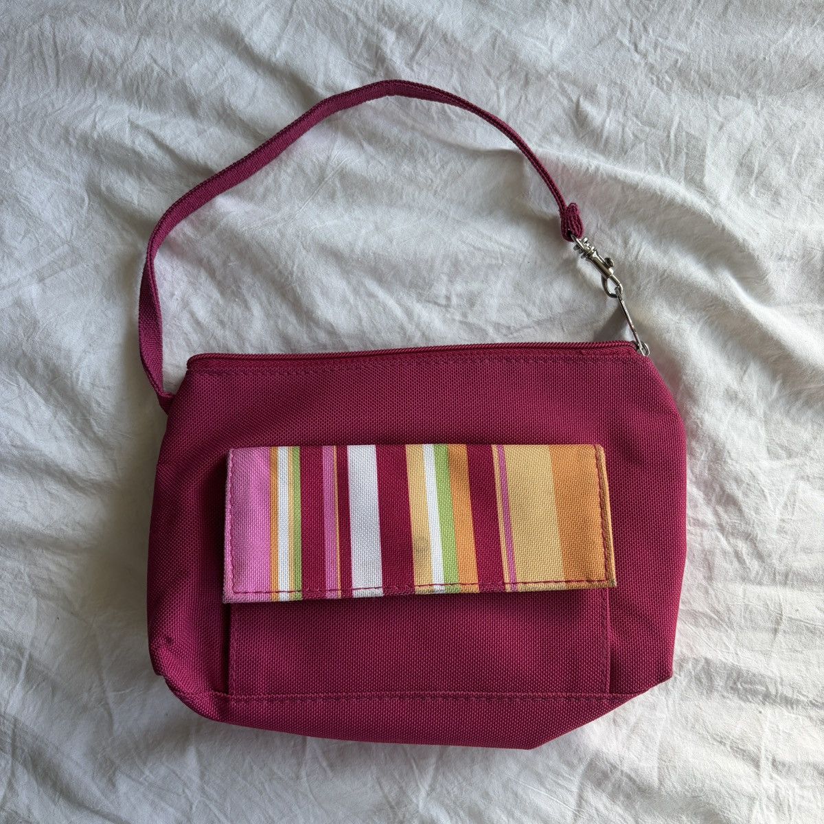 Other Y2K Lancôme pink striped pouchette Size ONE SIZE - 1 Thumbnail