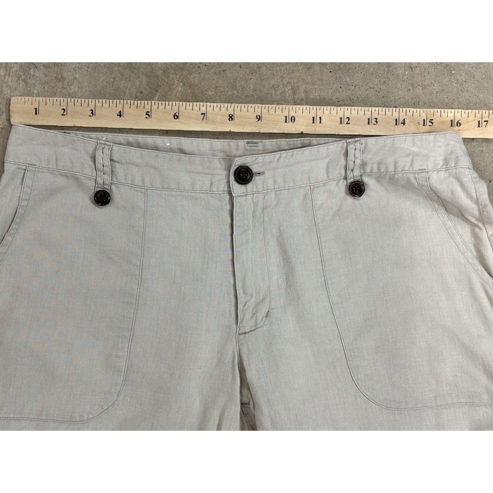 Patagonia Patagonia Island Hemp Shorts Womens 10 Organic Cotton Pumice Cuffed 5” Inseam Size 32" / US 10 / IT 46 - 6 Thumbnail