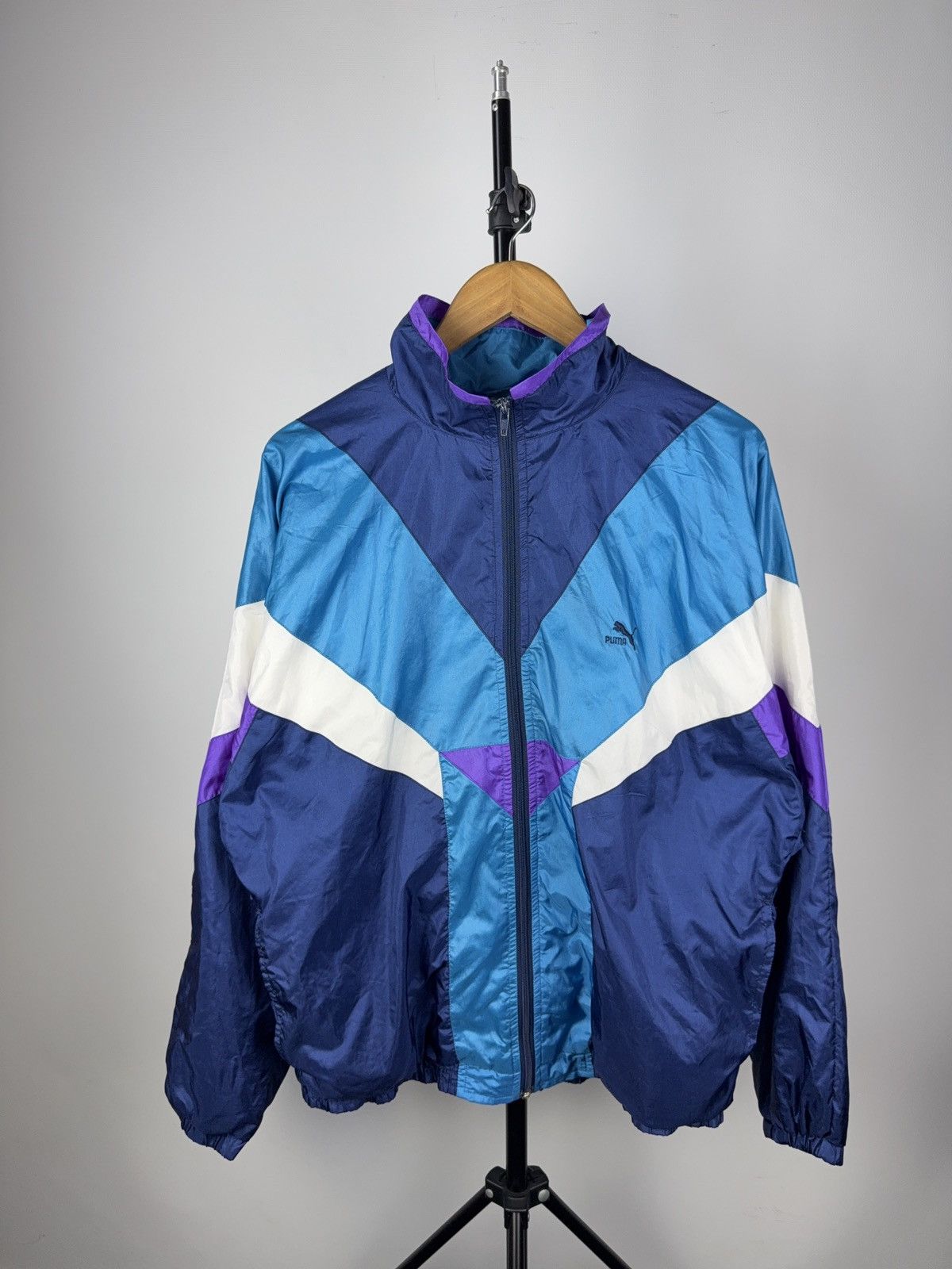 Puma Vintage 90s Puma Jacket Mens XL Full Zip Bomber Windbreaker Size US L / EU 52-54 / 3 - 1 Thumbnail