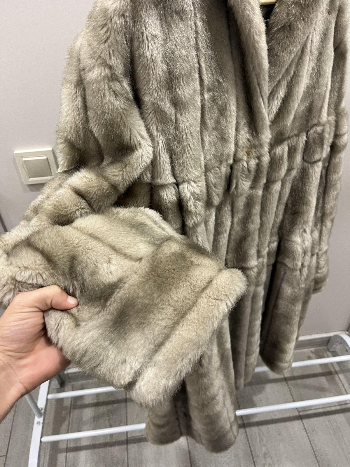 Japanese Brand Vintage Faux Fur Coat Made in France Size L / US 10 / IT 46 - 5 Thumbnail