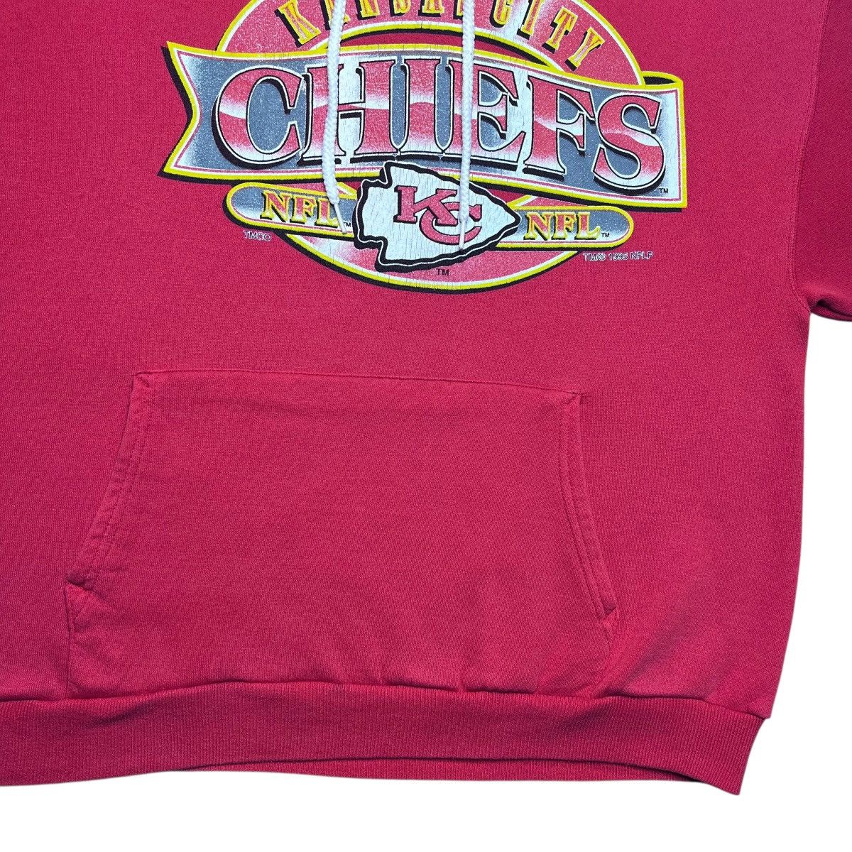 NFL Vtg 1995 NFL Kansas City Chiefs Spell Out 3D Print Hoodie Size US XL / EU 56 / 4 - 7 Thumbnail