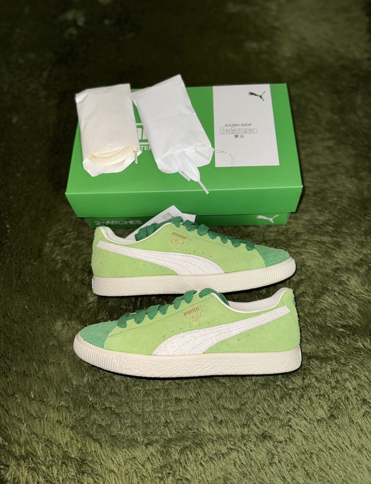 Puma [US 6] Puma x Balansa Clyde Tennis Green Ivory Size US 6 / IT 36 - 1 Thumbnail