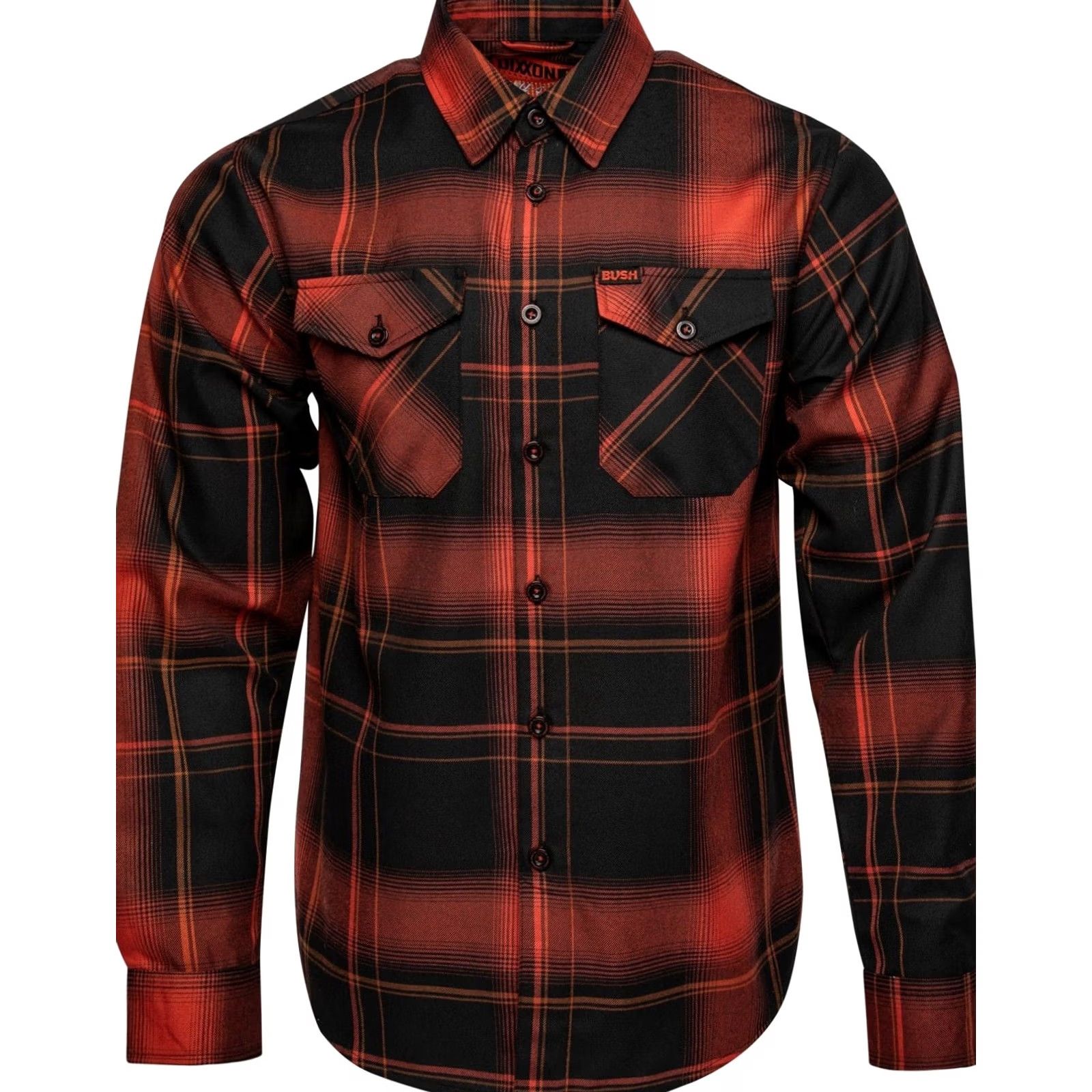 Vintage Dixxon Flannel Co. Shirt L Men's Red Black Orange Plaid Button-Up Long Sleeve Sixtee Stone Size US L / EU 52-54 / 3 - 3 Thumbnail