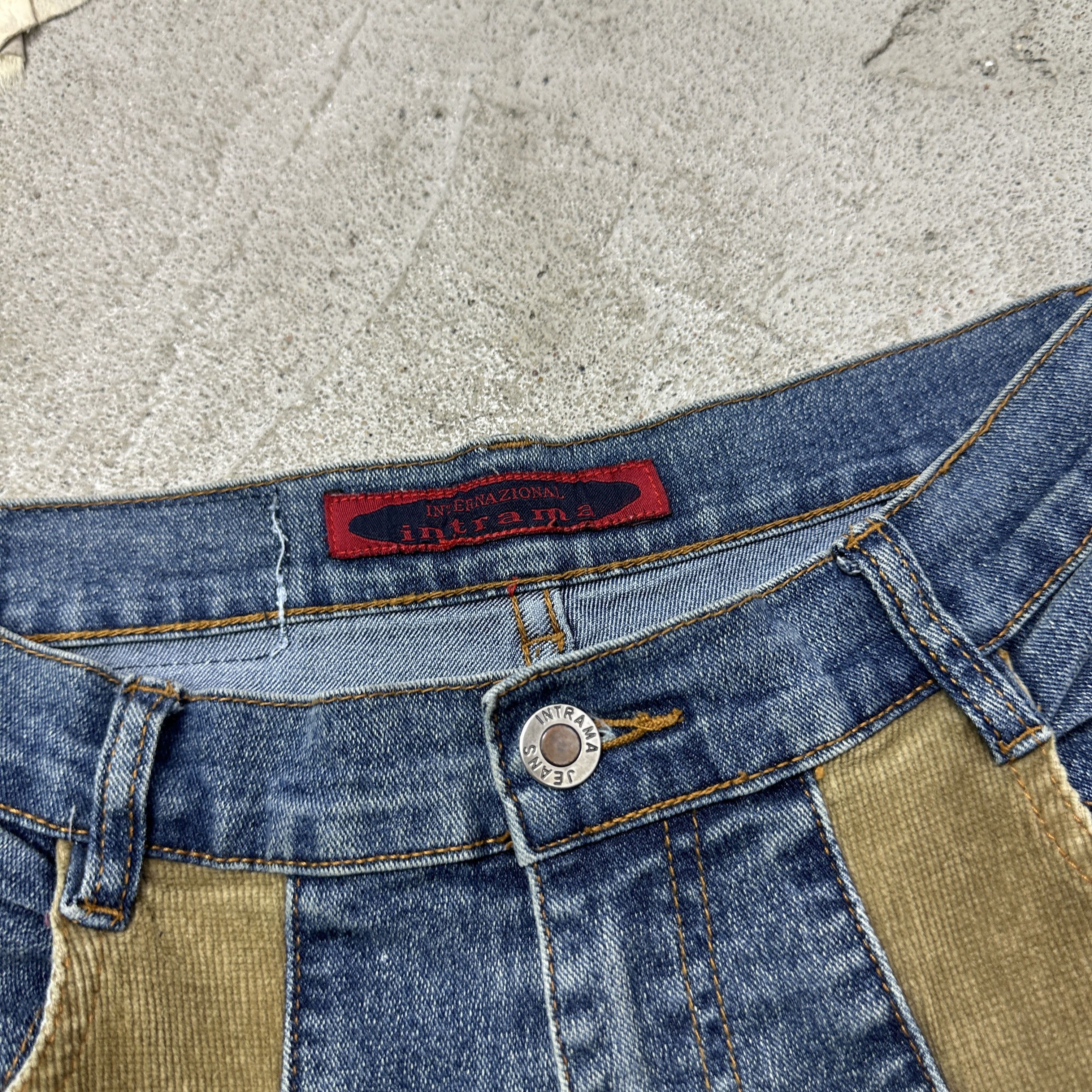 Vintage Vintage Denim Avant Garde Streetwear Flared Jeans Y2K Size 27" / US 4 / IT 40 - 7 Thumbnail