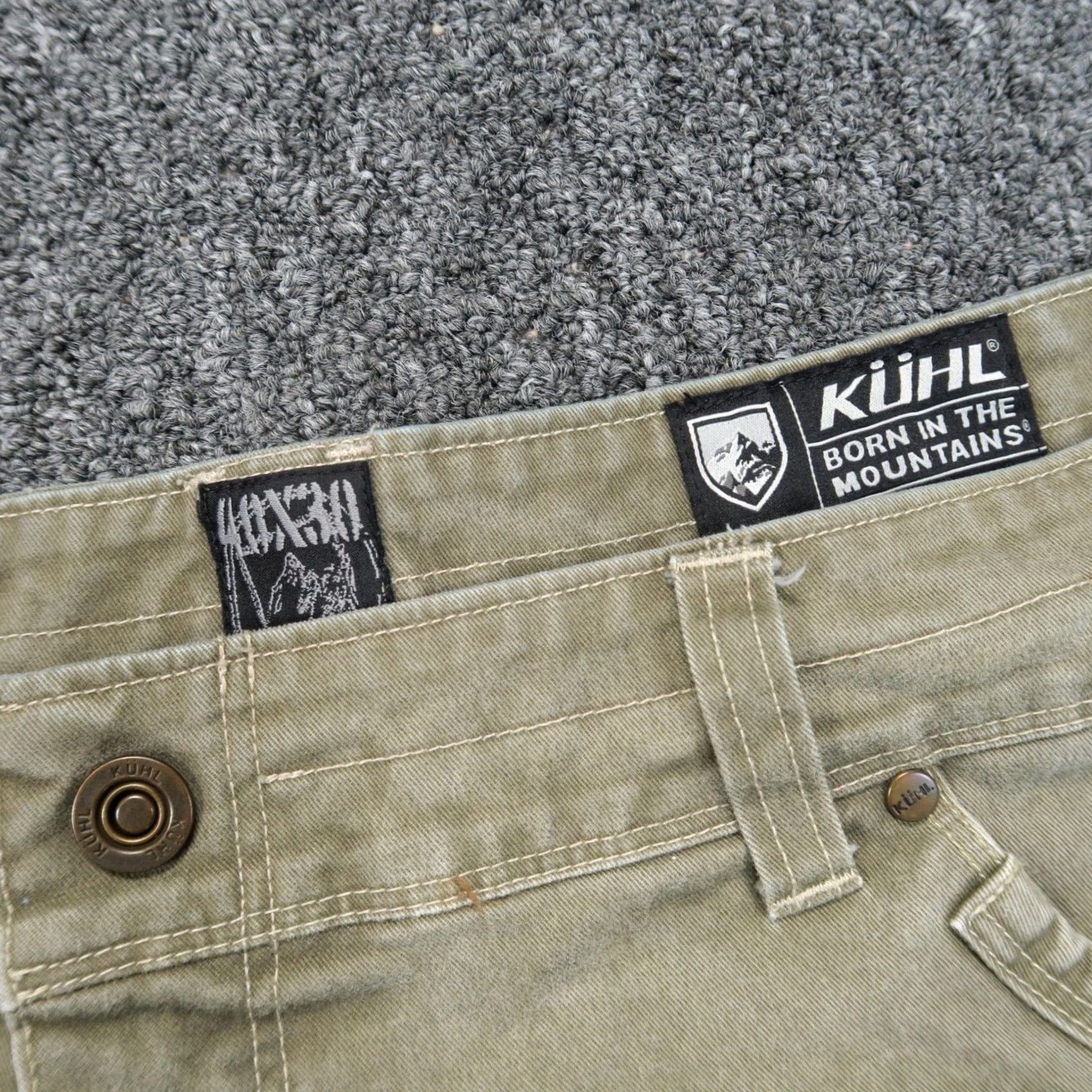 Vintage Kuhl Pants Men 40x30 Green Rydr Vintage Patina Dye Canvas Stretch Hiking Outdoor Size US 40 / EU 56 - 4 Thumbnail