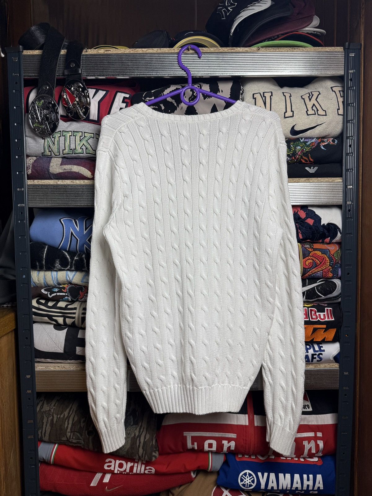 Polo Ralph Lauren RALPH LAUREN White Sweater V-neck Size XL / US 12-14 / IT 48-50 - 2 Thumbnail