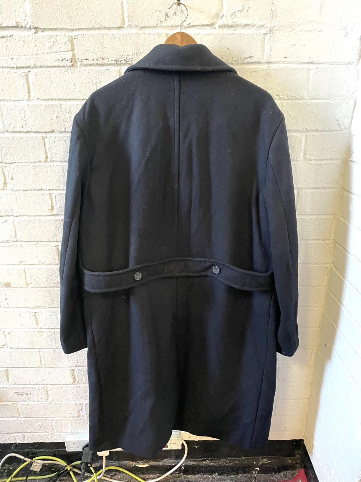 Designer Schott NYC Classic Navy Wool Men's Pea Coat Size US L / EU 52-54 / 3 - 3 Thumbnail