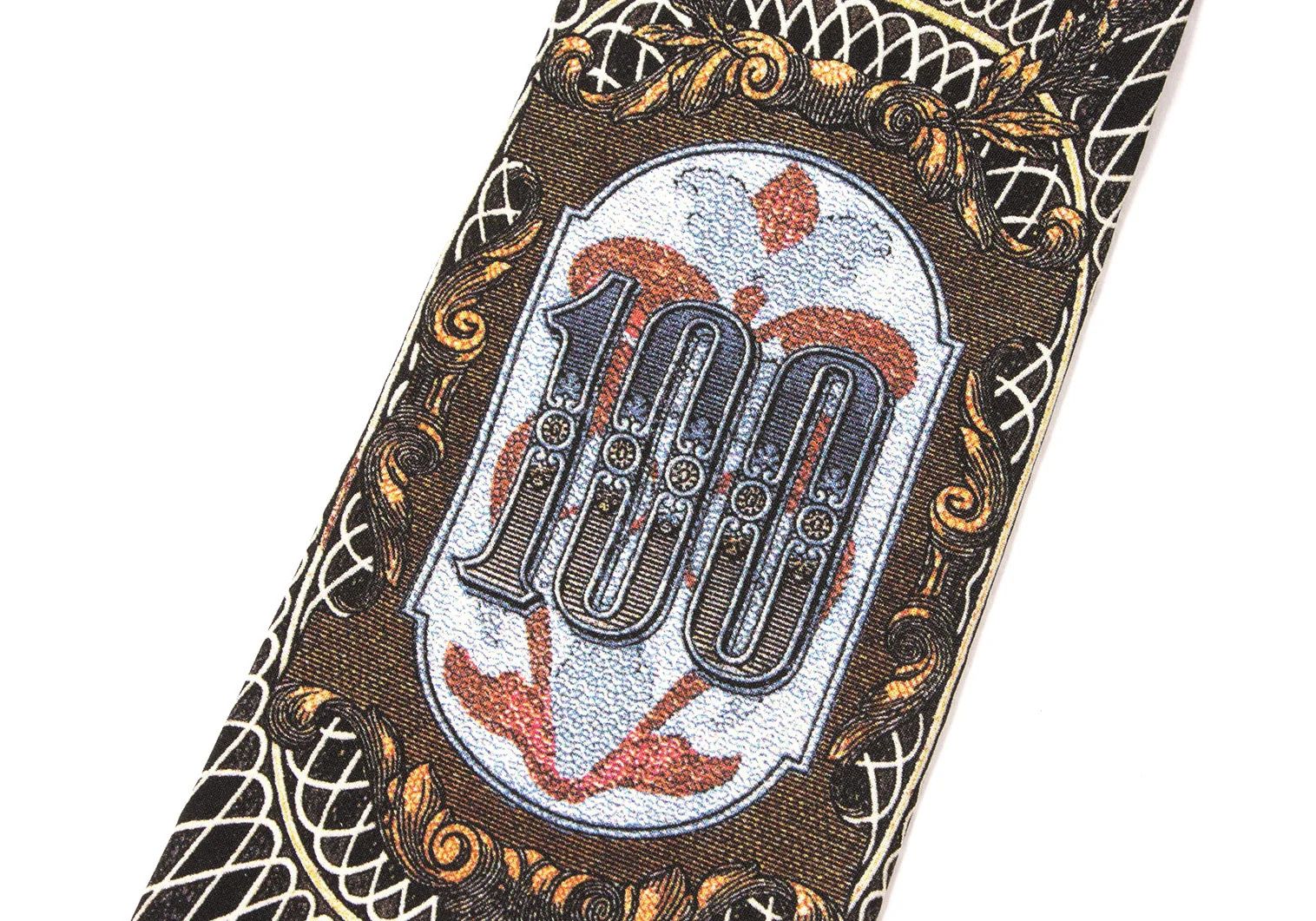 Jean Paul Gaultier Silk Tie with Bill Print in Wine and Black Size ONE SIZE - 6 Thumbnail