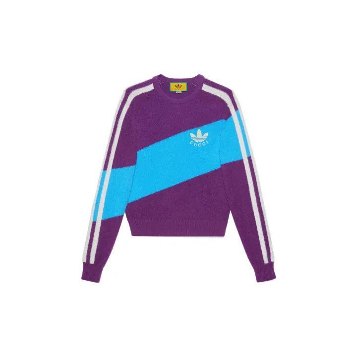 Gucci Gucci GUCCI x adidas Purple Long Sleeve Sweater -2506 Size US S / EU 44-46 / 1 - 2 Thumbnail