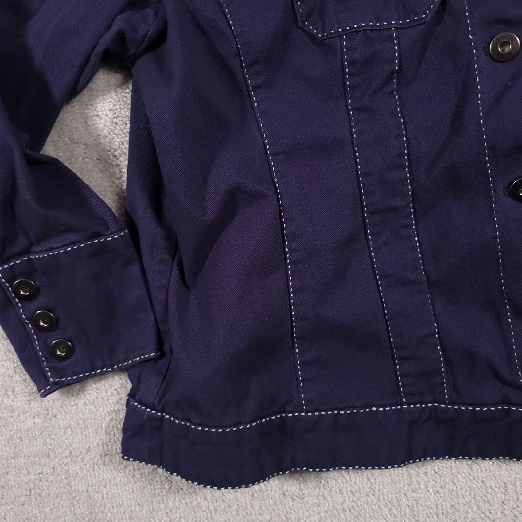 Coldwater Creek Coldwater Creek Denim Jacket Women's 20 Blue Contrasting White Pick Stitch Jacket Women Plus Size 20 Blue Stitching Pockets Modern Casual Size 3XL / US 20-22 - 4 Thumbnail