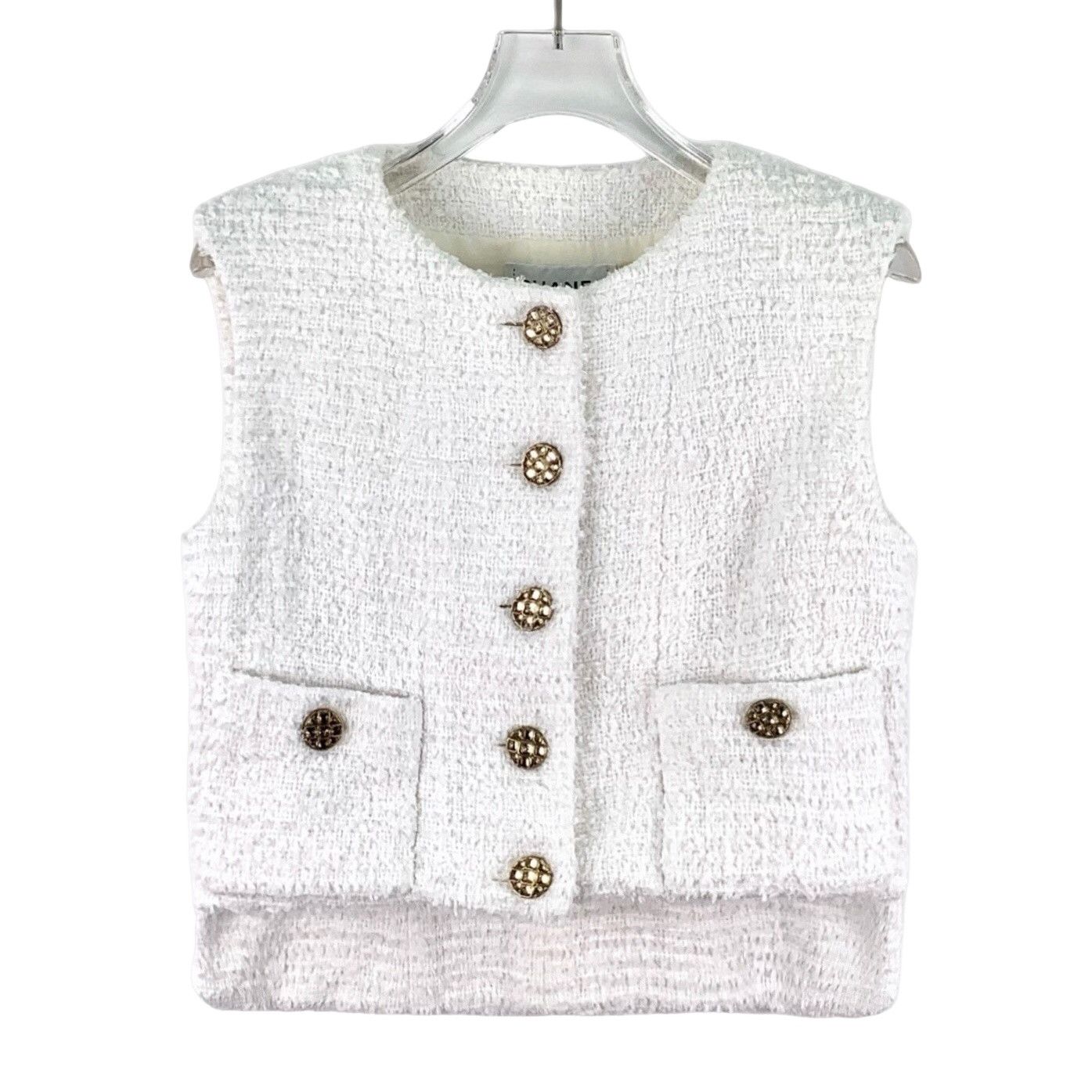 Chanel Chanel Cotton Tweed Button Up Vest 36 Size XS / US 0-2 / IT 36-38 - 1 Thumbnail