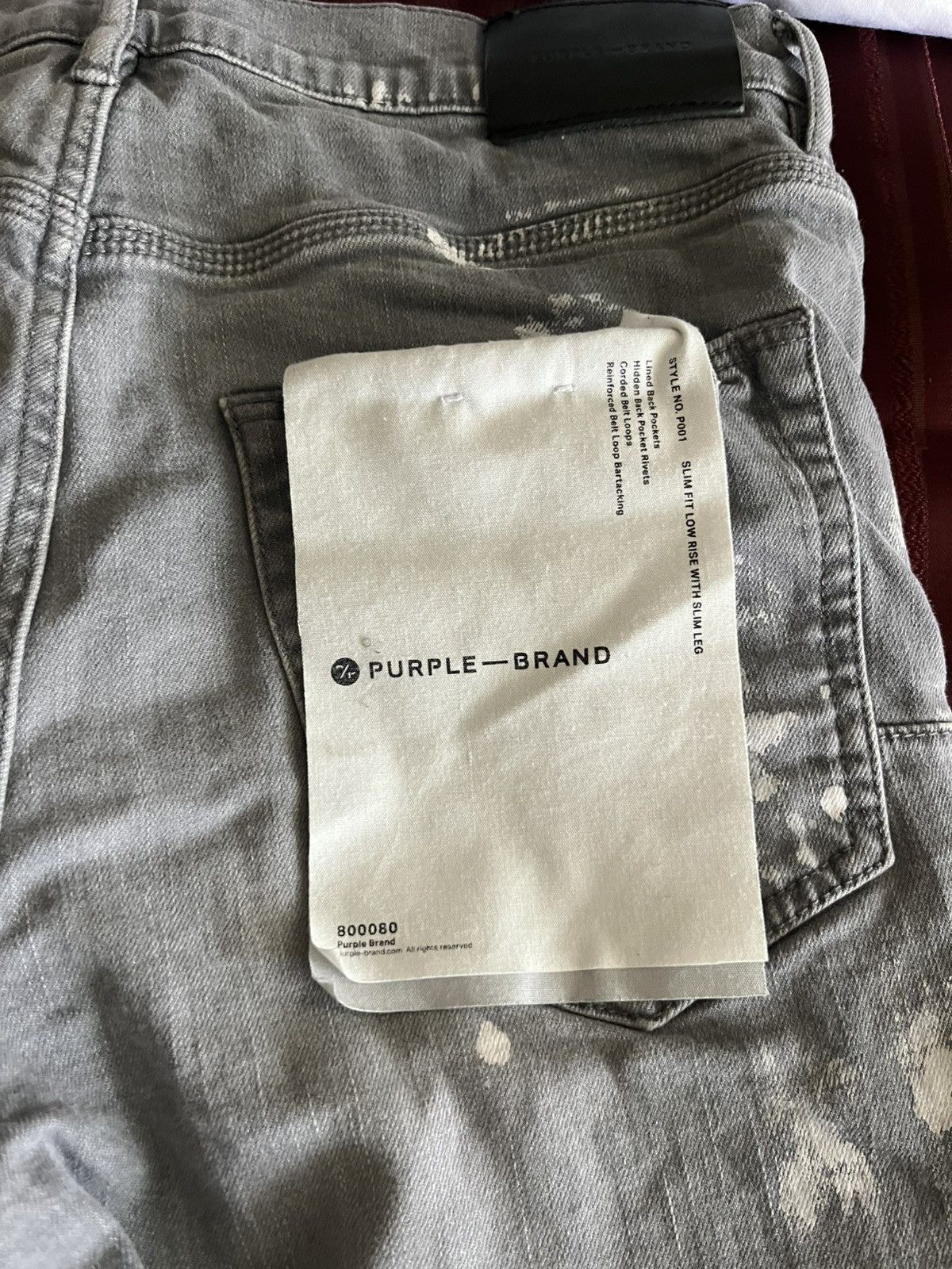 Purple Brand Purple Brand P001 Slim Fit Gray Paint Splatter Jeans Size 32 Size US 32 / EU 48 - 2 Thumbnail