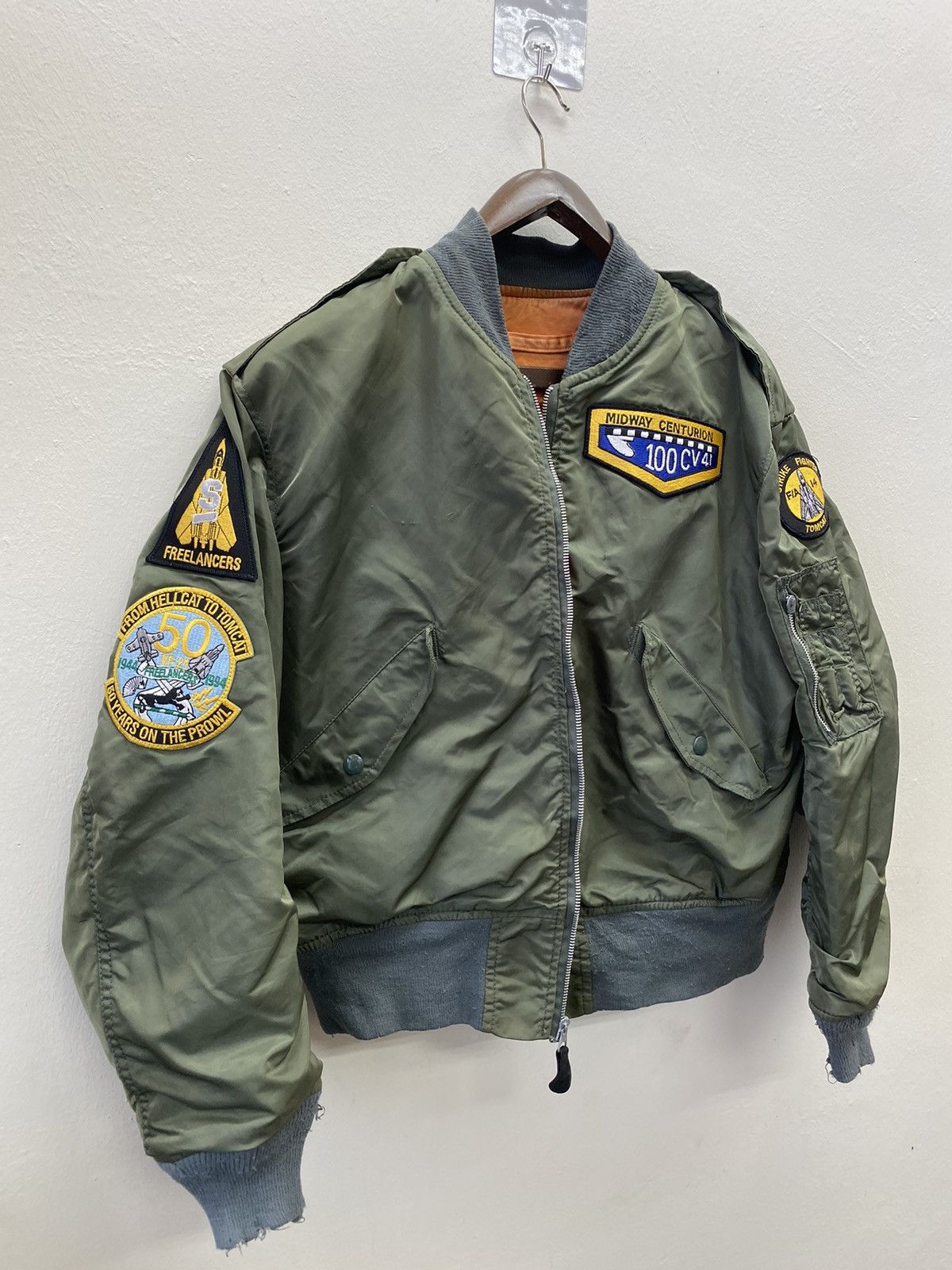 Alpha Industries Vintage Alpha Industries Strike Fighter Tomcat Bomber Jacket Size US L / EU 52-54 / 3 - 3 Thumbnail
