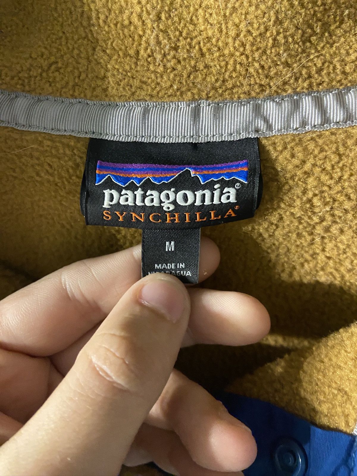 Patagonia Patagonia Synchilla orange/navy Sz M Size US M / EU 48-50 / 2 - 4 Thumbnail