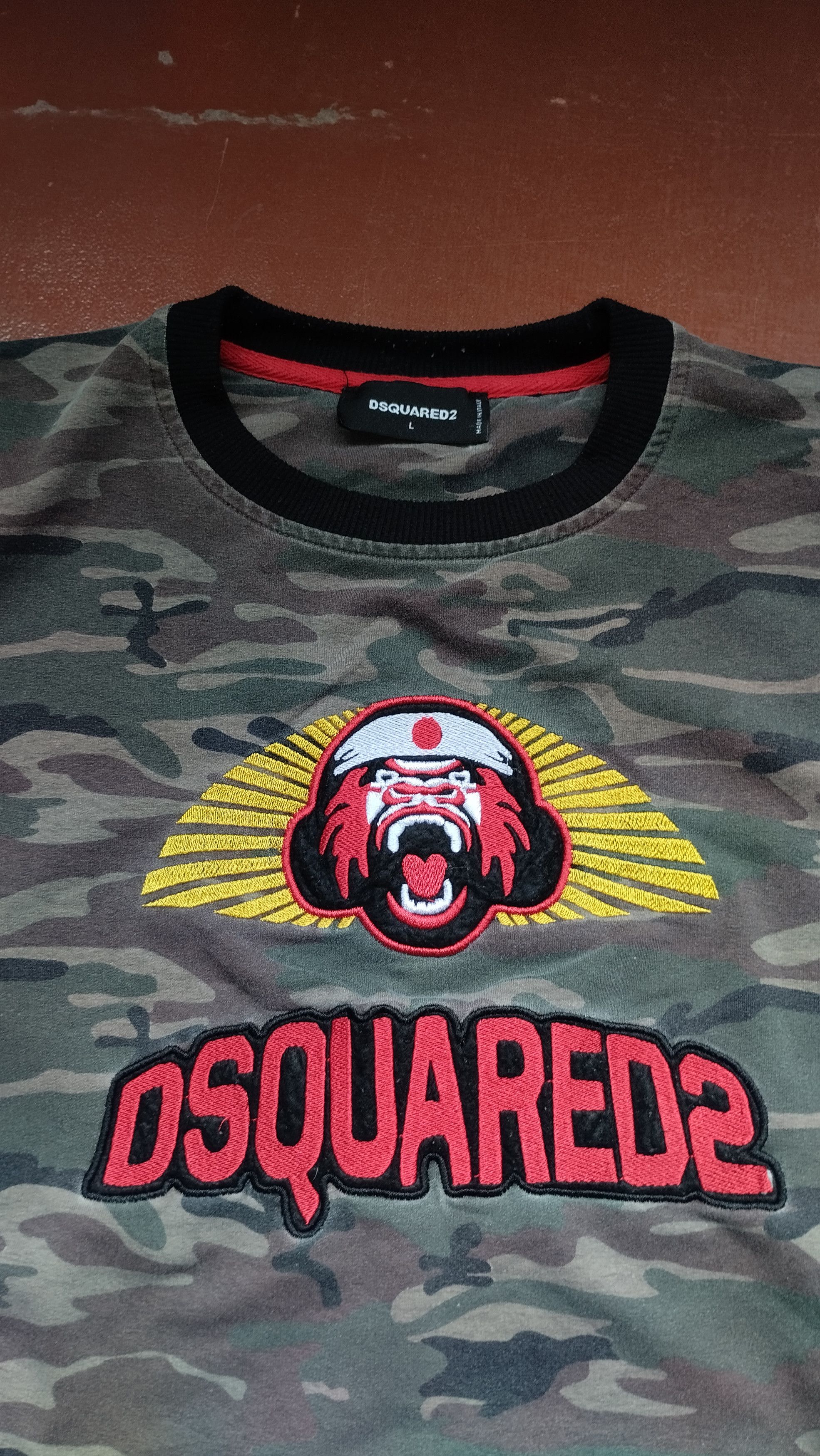 Dsquared2 × Vintage Y2K Camo DSQUARED2 Sweatshirt Rare Size US M / EU 48-50 / 2 - 2 Thumbnail