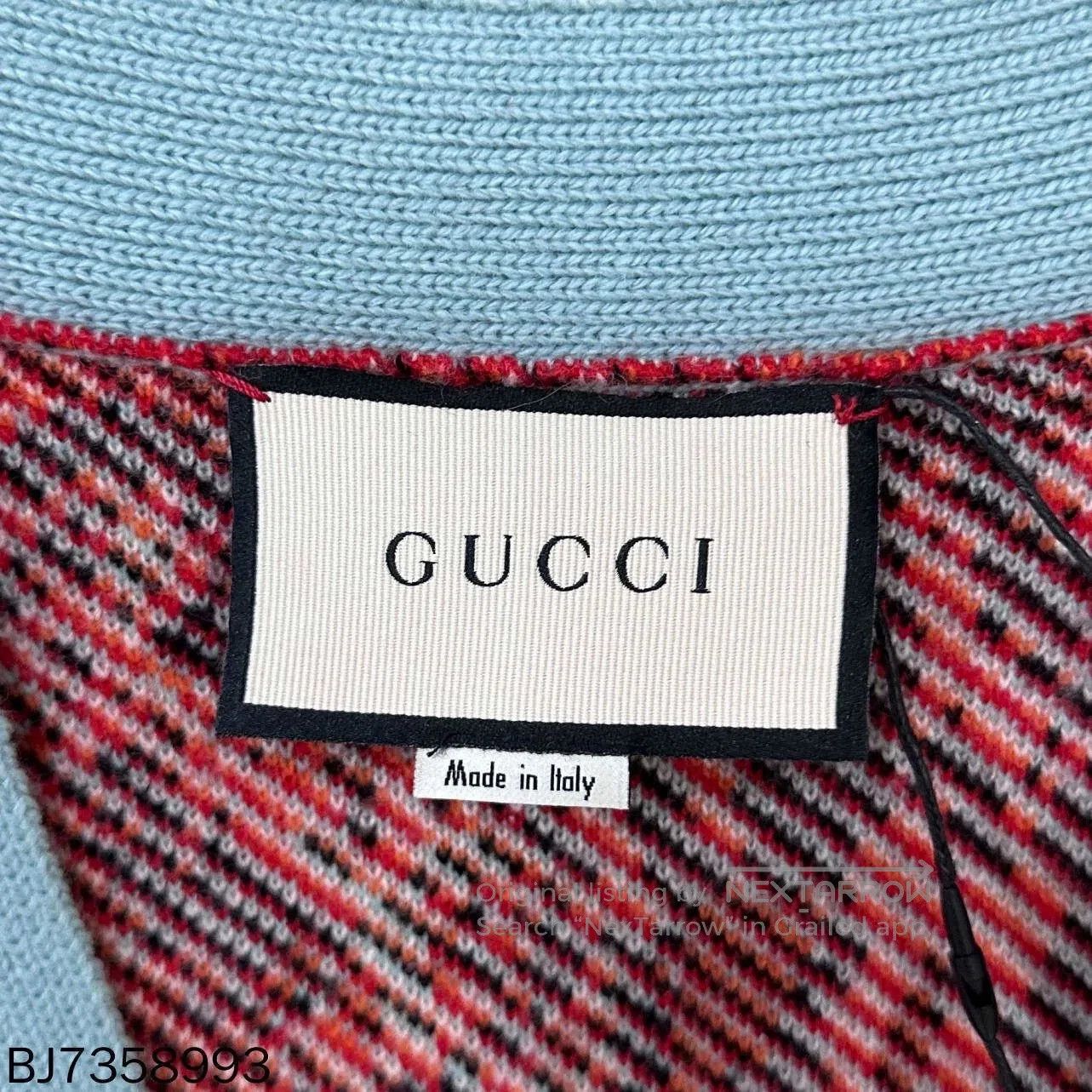 Gucci Blue Tiger Logo Cardigan GUCCI. Size US XXL / EU 58 / 5 - 4 Thumbnail