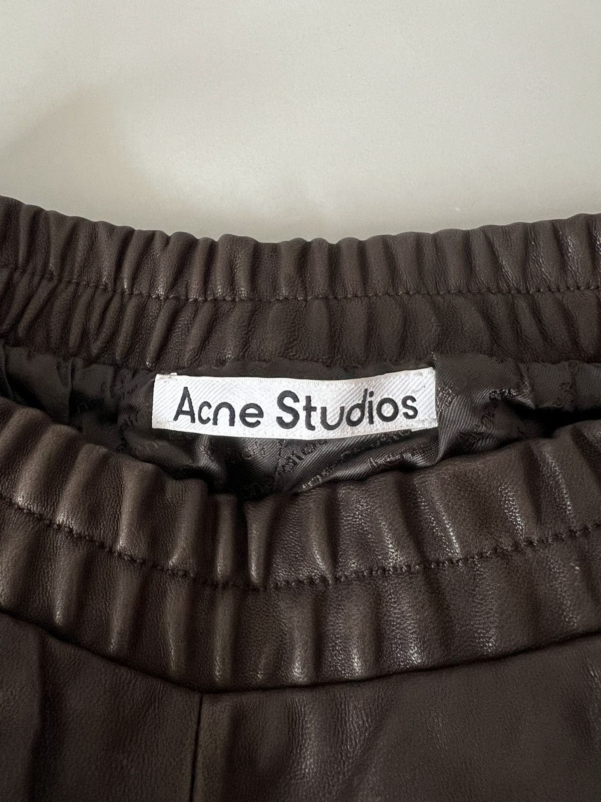 Acne Studios Acne Studios Brown Casual Leather Trousers Size 26" / US 2 / IT 38 - 11 Thumbnail
