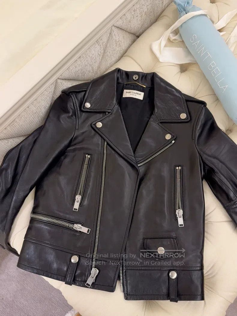 Saint Laurent Paris Saint Laurent Paris Classic Leather Jacket Size XXS / US 00 / IT 34 - 1 Thumbnail