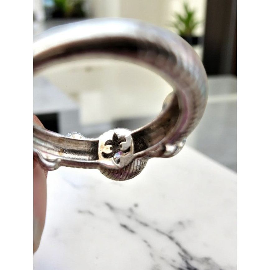 Other Judith Ripka Sterling Silver Rope Band Ring w/ CZ Center EUC Size ONE SIZE - 5 Thumbnail