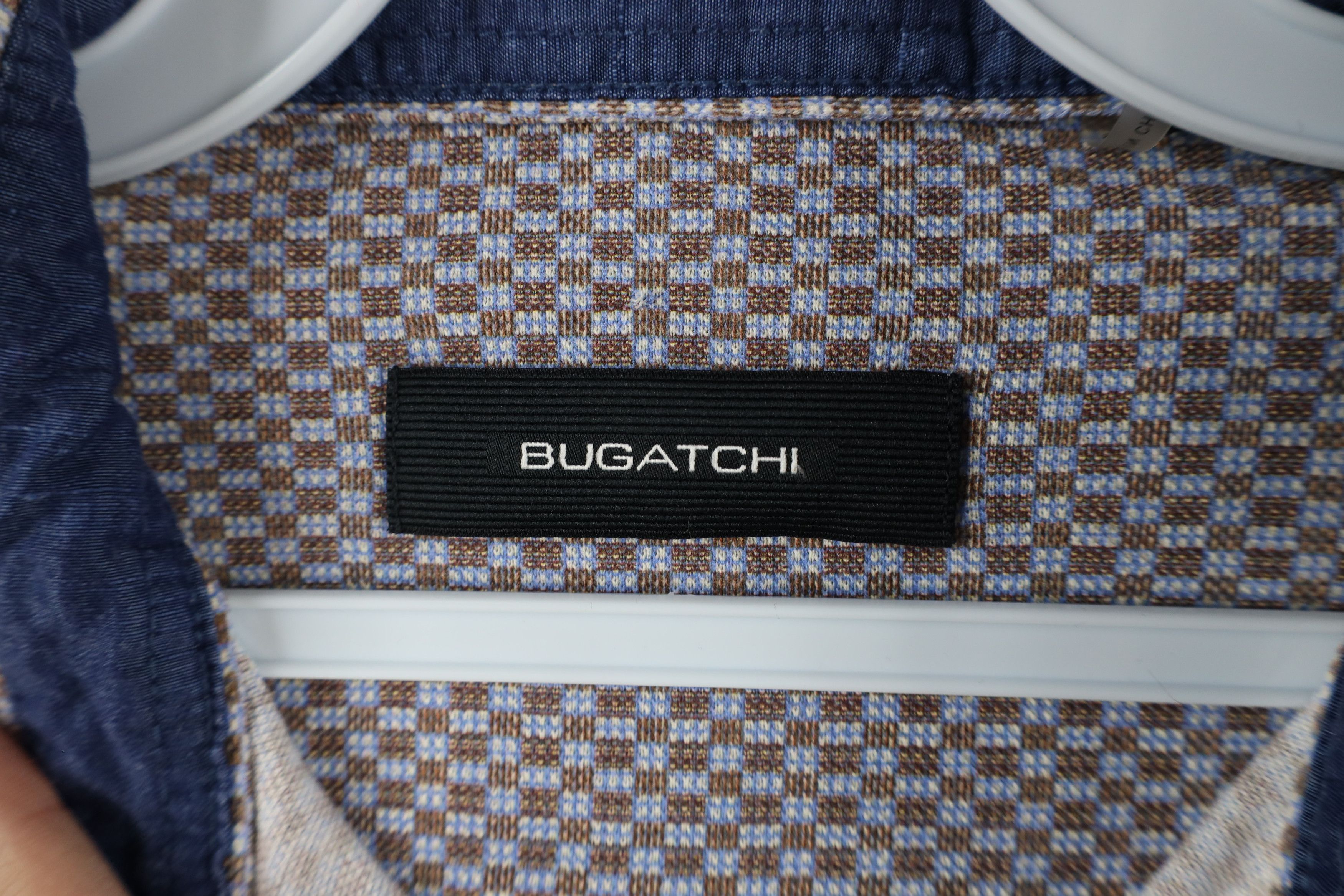 Vintage Bugatchi Uomo Knit Collared Long Sleeve Button Shirt Size US M / EU 48-50 / 2 - 4 Thumbnail