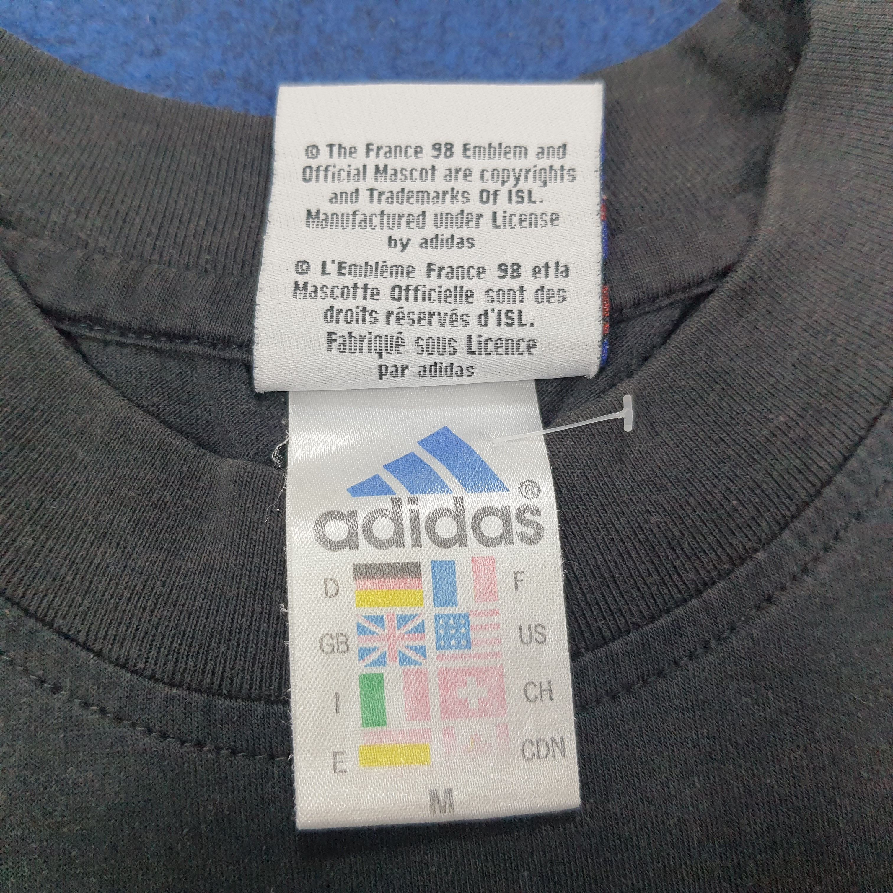 Adidas × Vintage Vintage Adidas France '98 Coupe Du Monde Football Tshirt Size US L / EU 52-54 / 3 - 5 Thumbnail