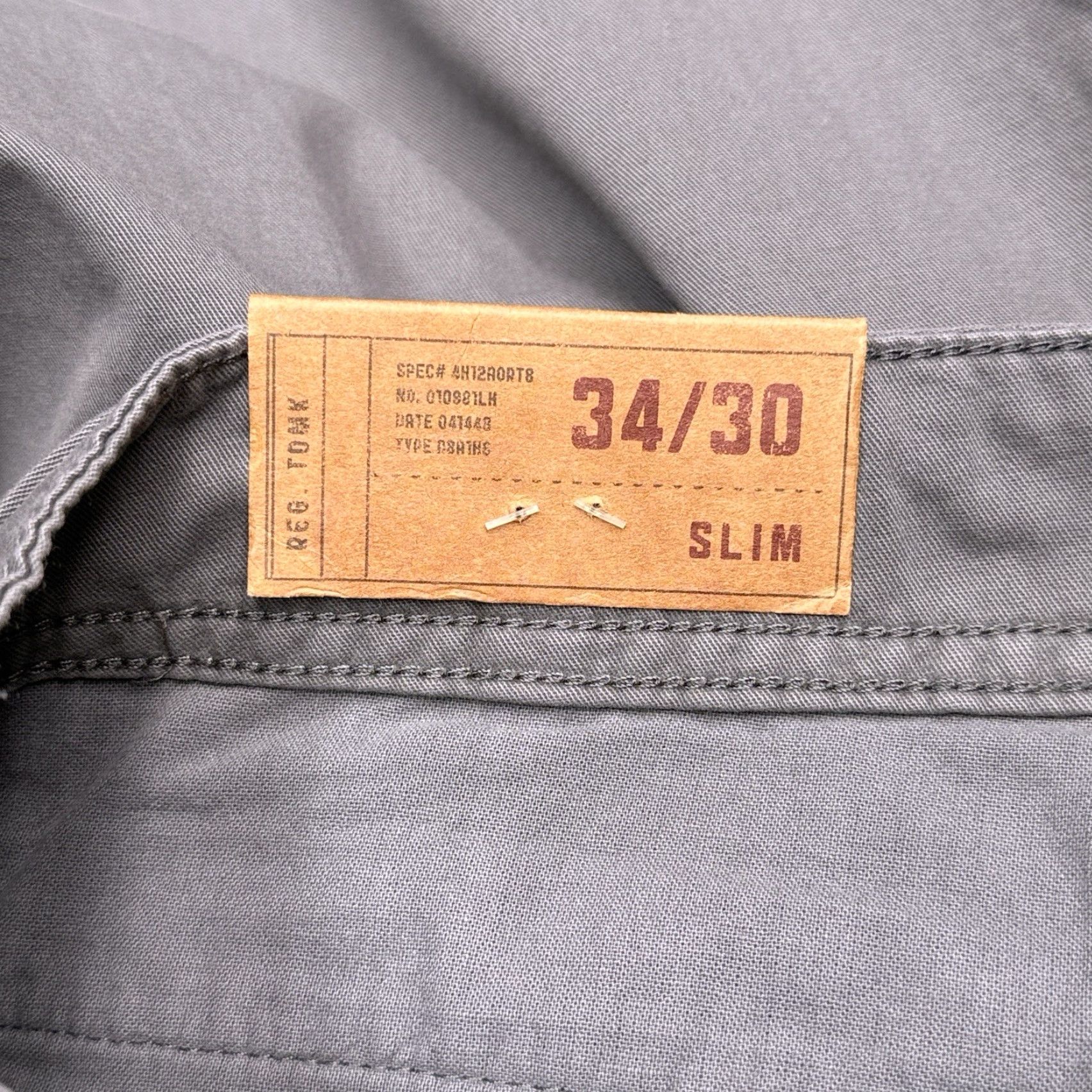Vintage Urban Pipeline Pants Mens 34x30 Gray Slim Straight Chino Twill Cotton Mid Rise Zip Casual New Size US 34 / EU 50 - 6 Thumbnail
