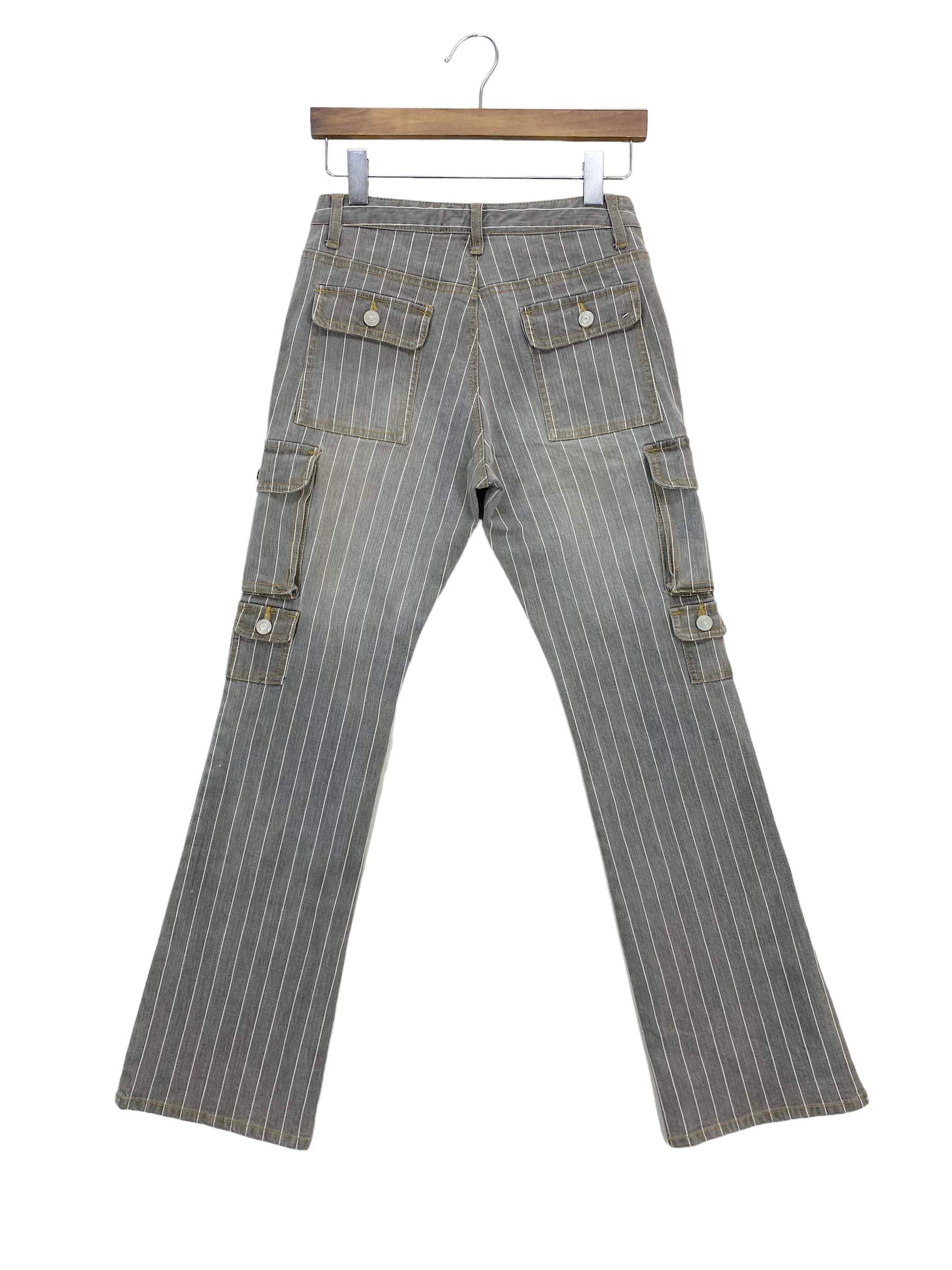 image of Oririn Jeans Cargo Stripes Hickory Jeans in Grey, Men's (Size 28)