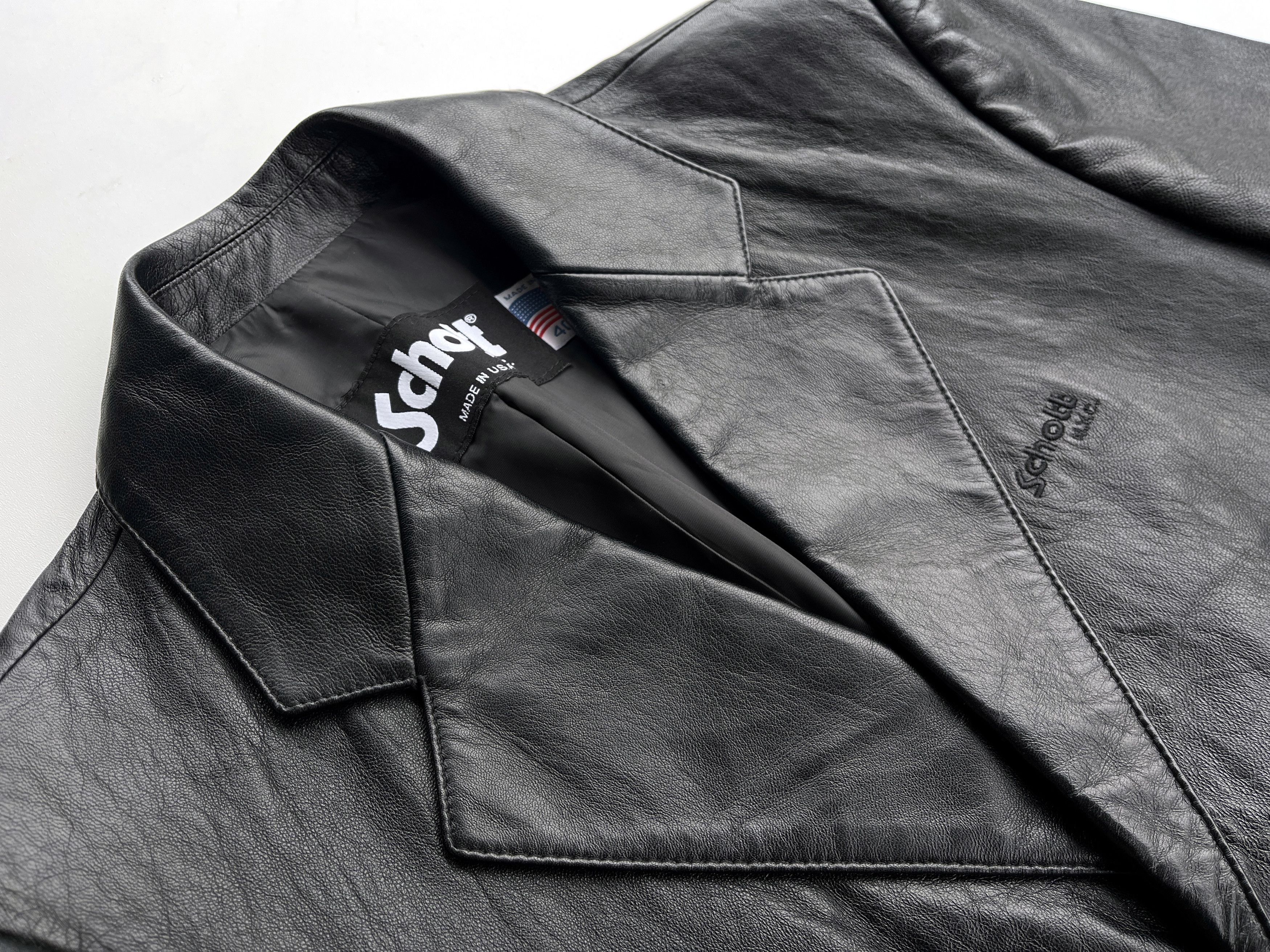Schott Schott Leather Blazer Size US M / EU 48-50 / 2 - 5 Thumbnail