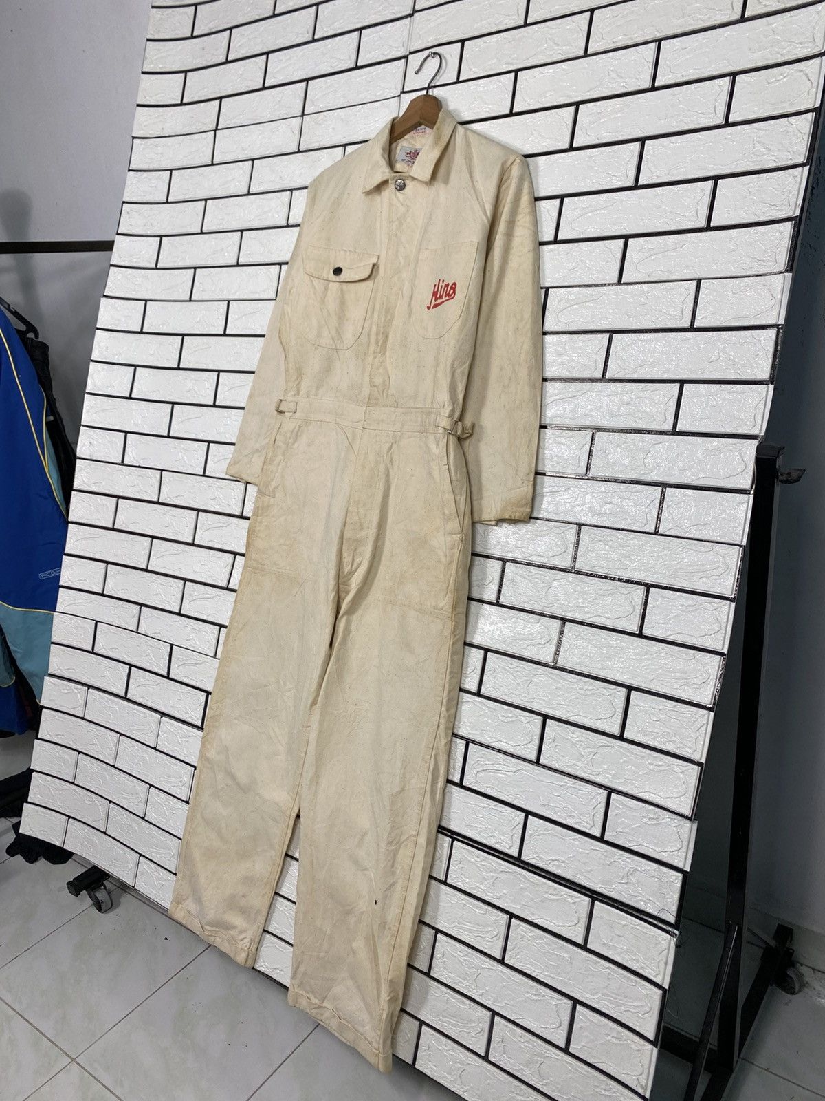 Japanese Brand Tokyo Hino Diesel Coverall Worker Duck Canvas Detroit Size US 30 / EU 46 - 3 Thumbnail