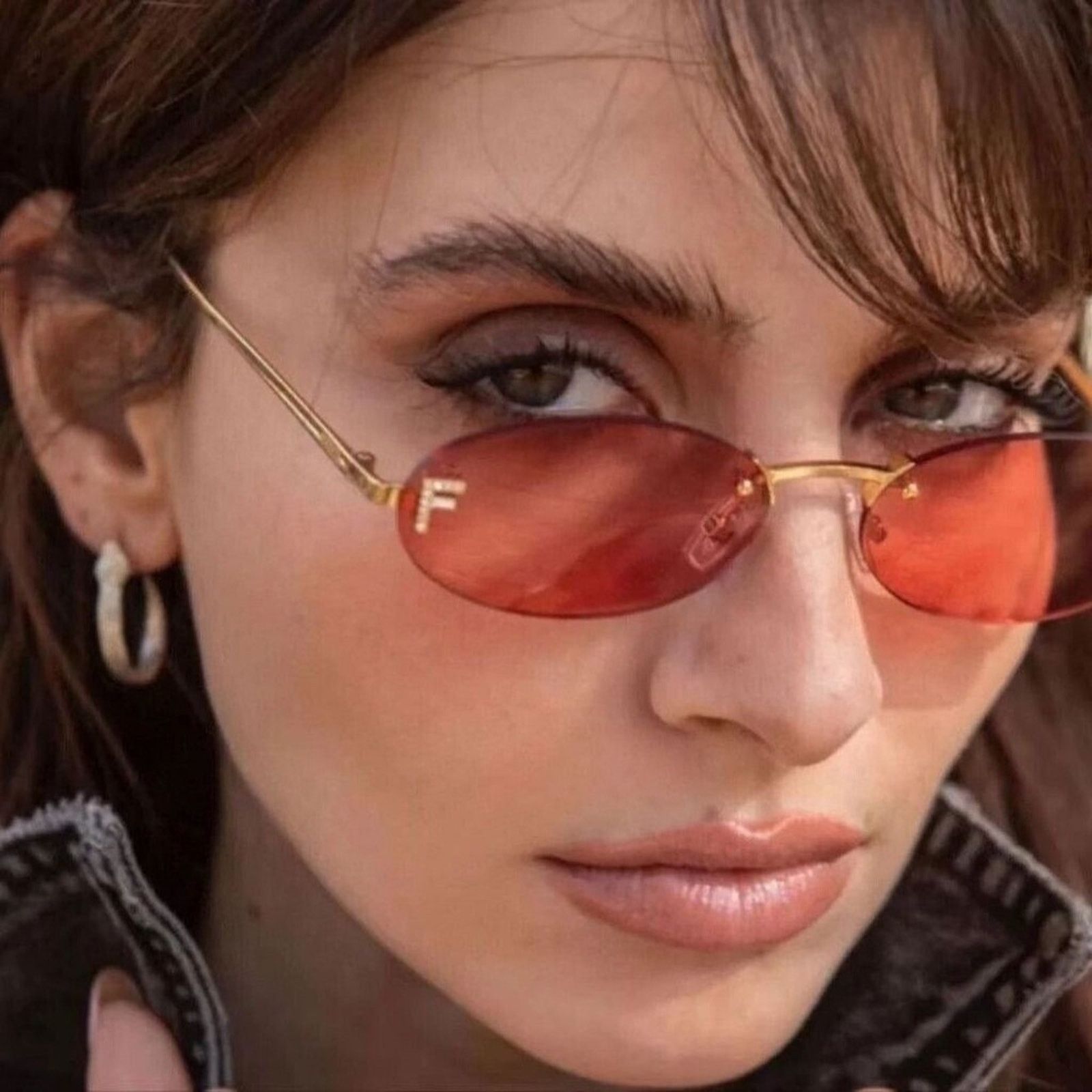 Fendi FENDI Sunglasses First Crystal FE4075US 30S Red Gold Women Size ONE SIZE - 1 Thumbnail