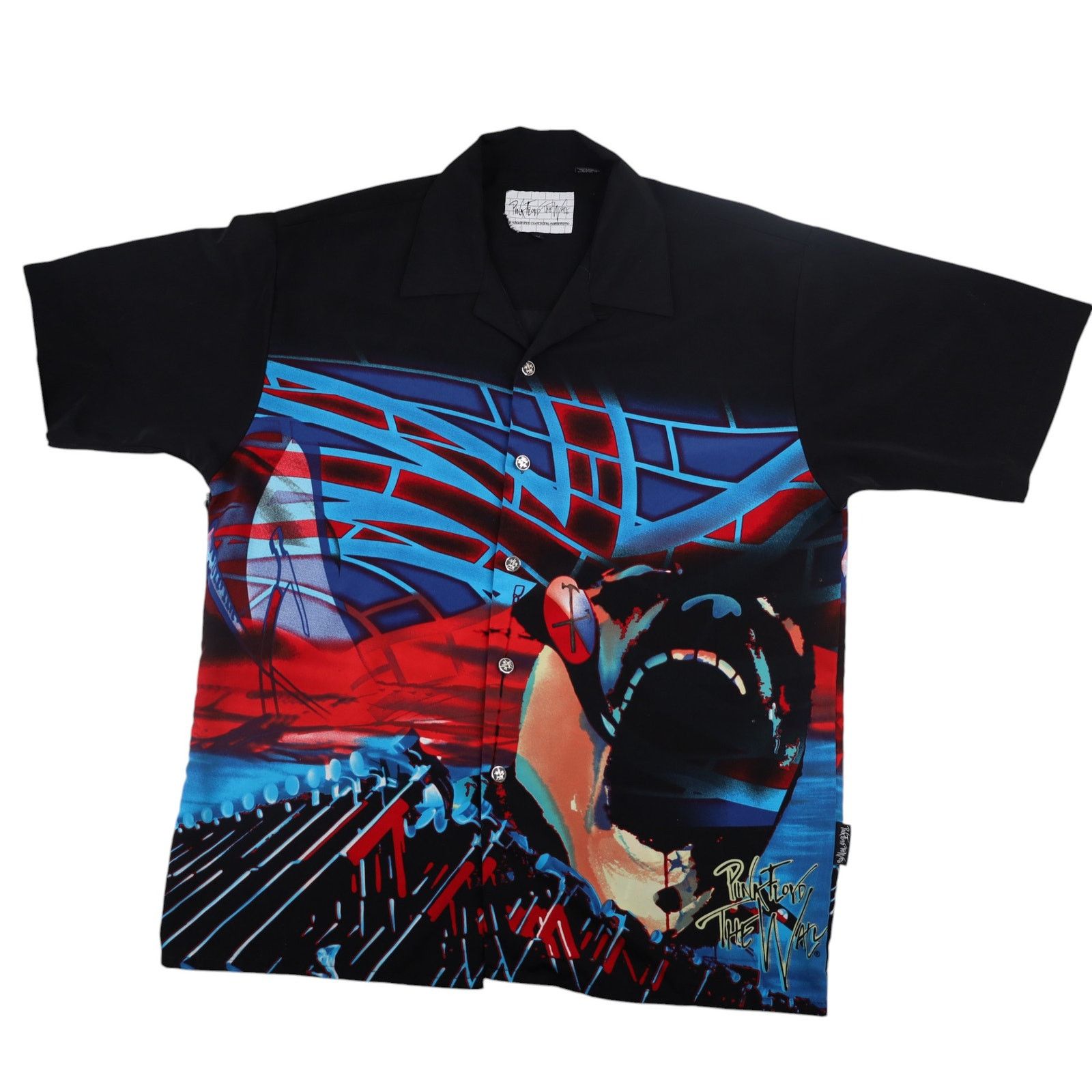 Dragonfly × Pink Floyd × Vintage VTG Y2k Dragonfly Pink Floyd The Wall Button Up Tour Shirt Size US L / EU 52-54 / 3 - 1 Thumbnail