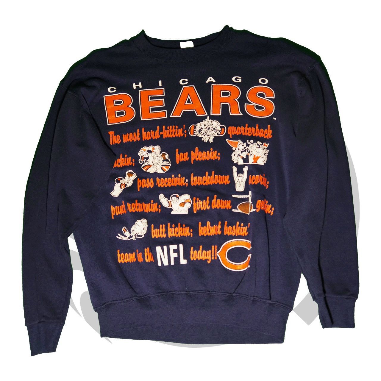 Vintage Vintage 80s Chicago Bears Crewneck Size US S / EU 44-46 / 1 - 1 Thumbnail