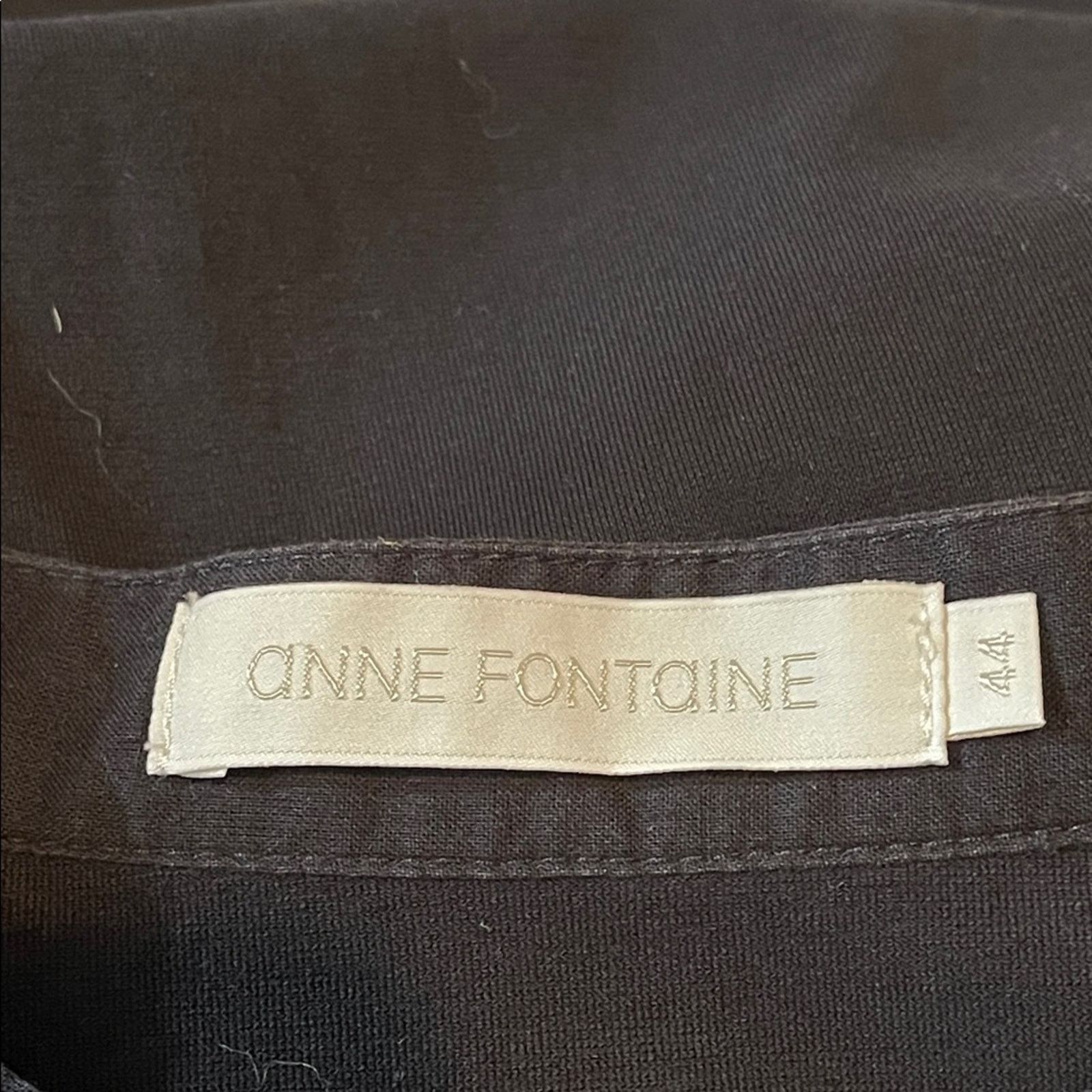 ANNE FONTAINE Anne Fontaine Black Ruffle Bib Long-Sleeve Dress Size FR 44 Size L / US 10 / IT 46 - 3 Thumbnail
