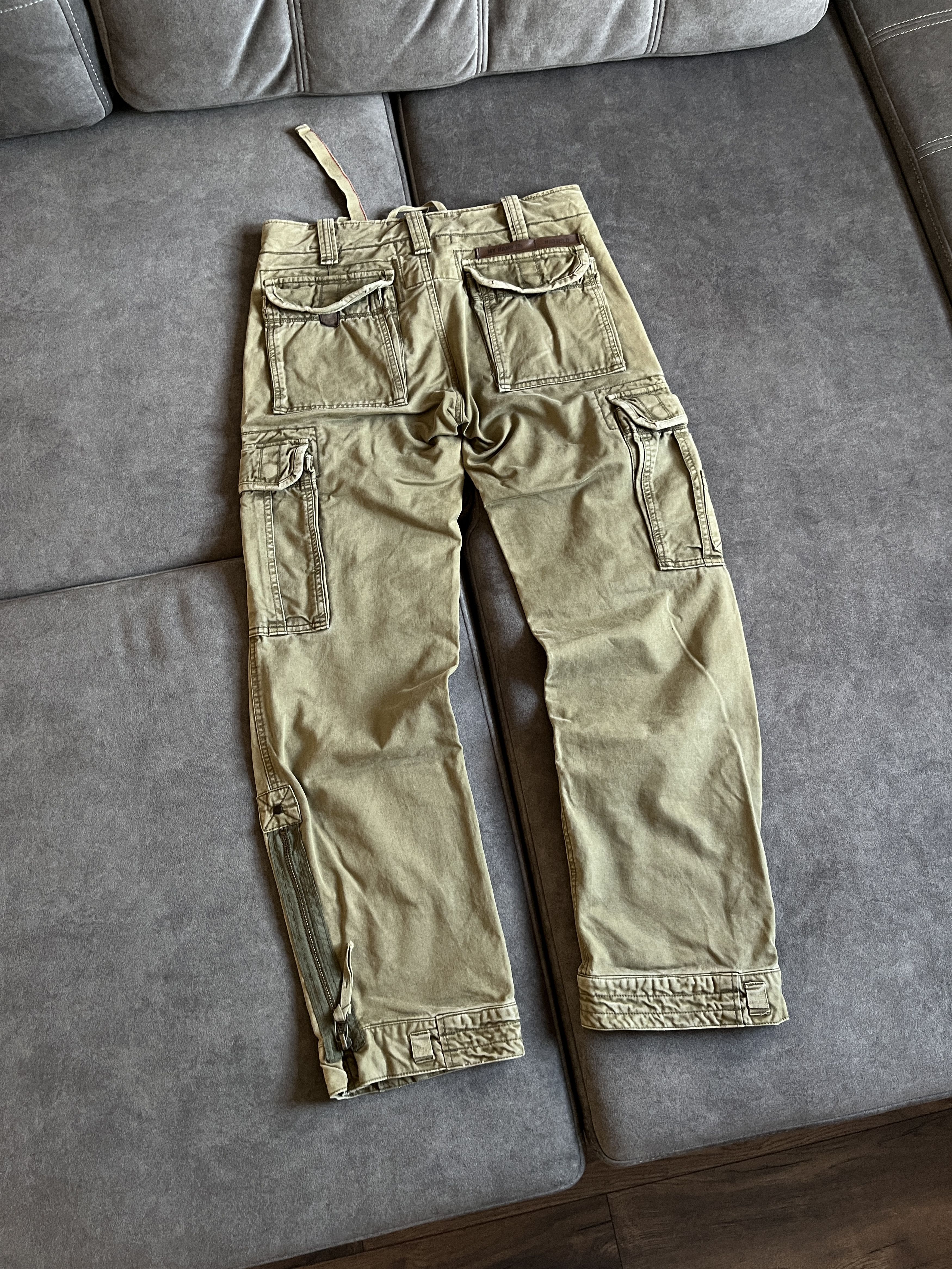image of Archival Clothing x Avant Garde Vintage Japanese Pants Bondage Cargo Big Pocket Jeans (Size 32)