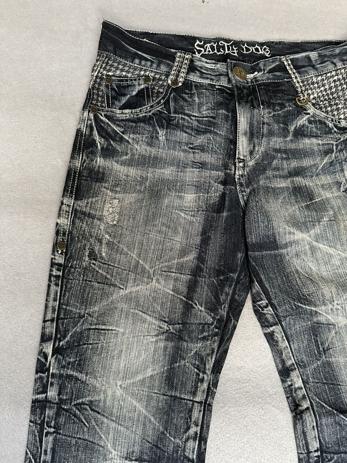 Japanese Brand FLARE Salty Dog Claw Mark Design Denim Size US 32 / EU 48 - 7 Thumbnail