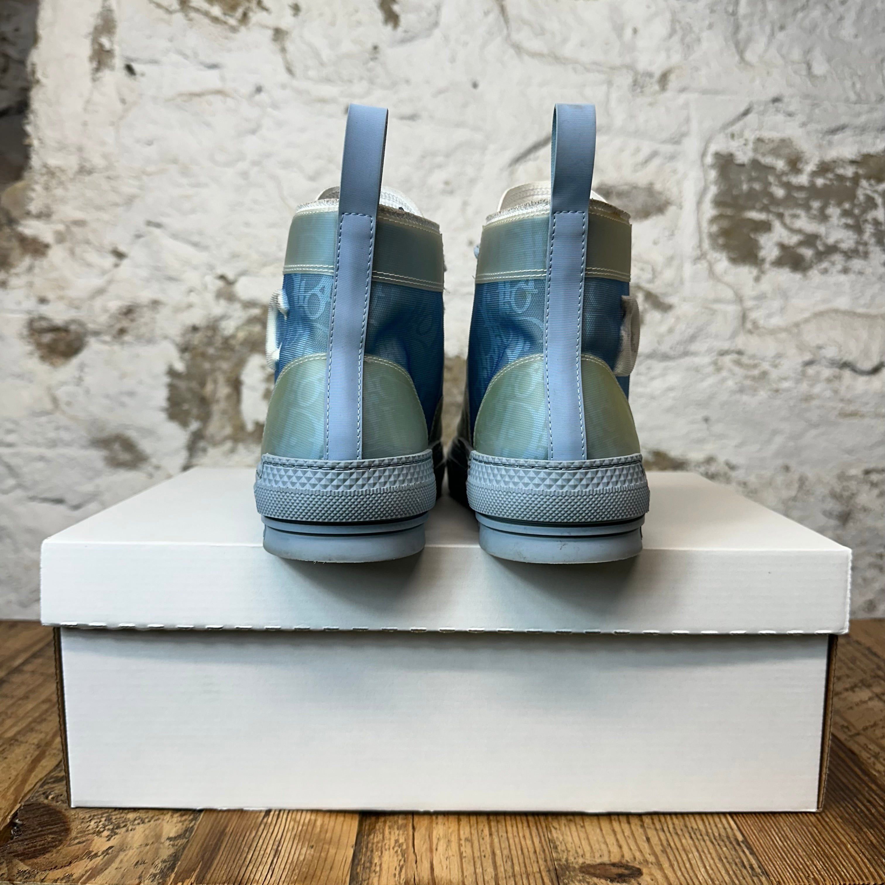 Dior Dior B23 High Oblique Light Blue Sneaker Sz 7 (40) Size US 7 / EU 40 - 5 Thumbnail