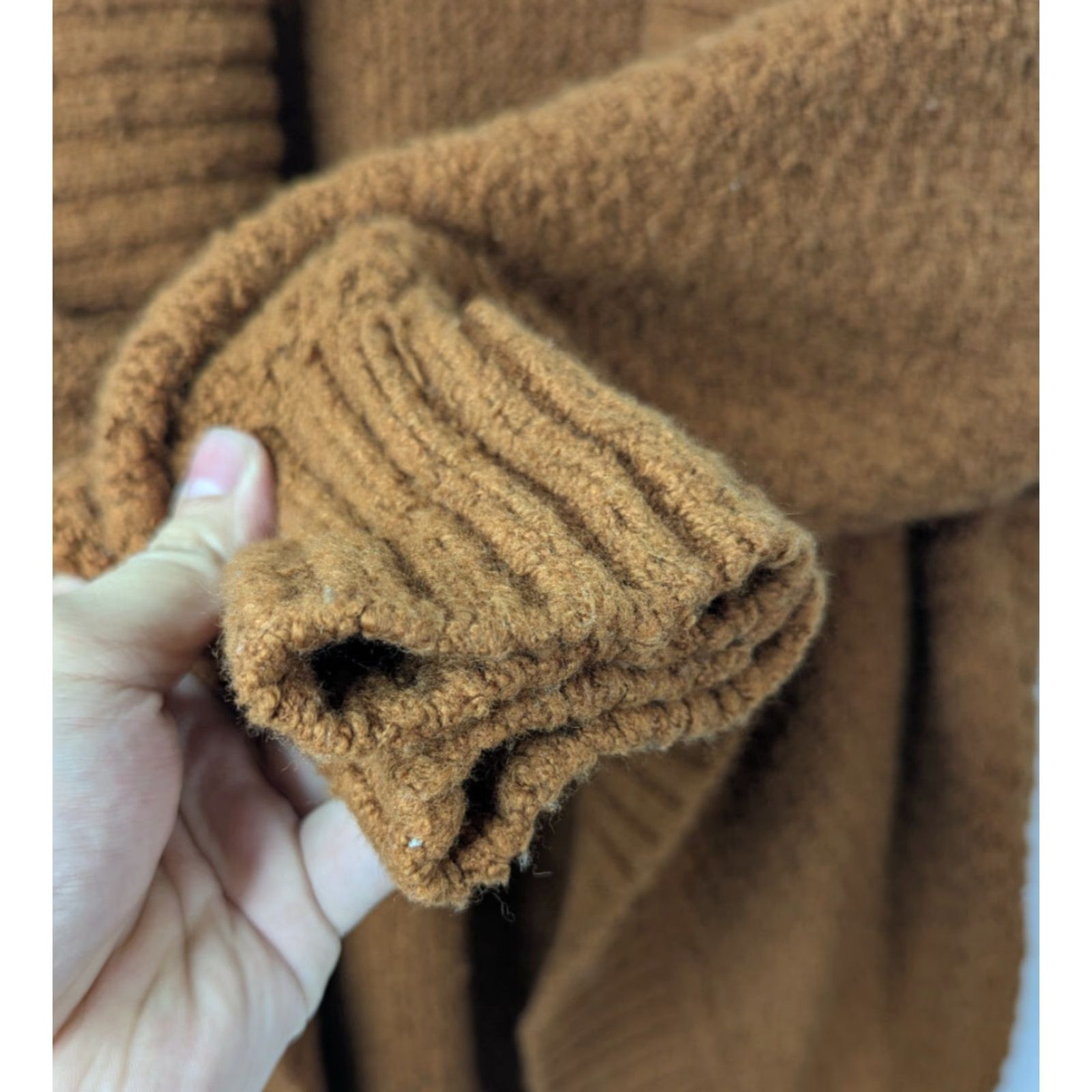 Anthropologie VINTAGE Anthropologie Women’s Denise Textured Knit Pecan Brown Cardigan Sweater Medium Size M / US 6-8 / IT 42-44 - 2 Thumbnail