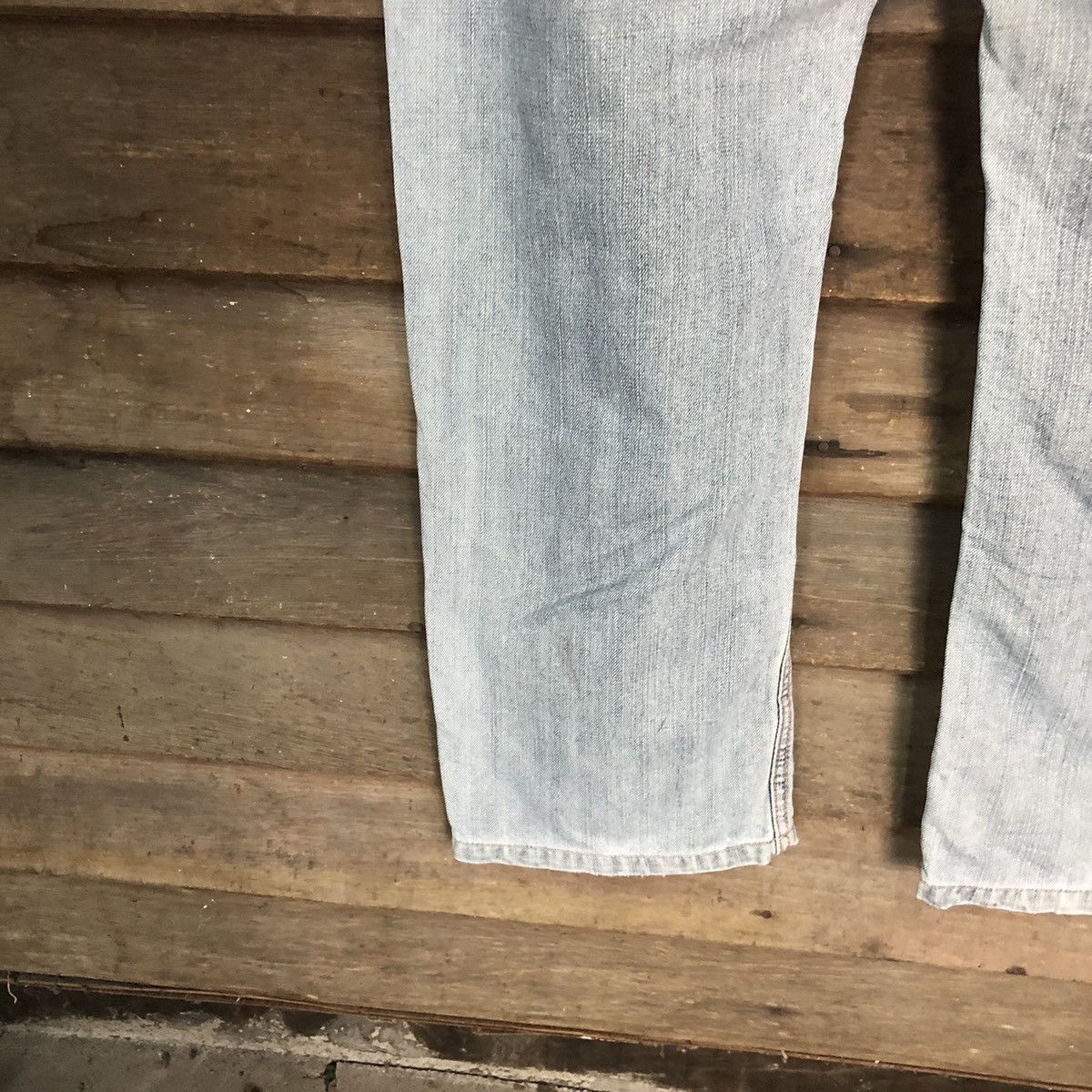 Edwin blue faded distressed ripped vintage Denim Pants #7387