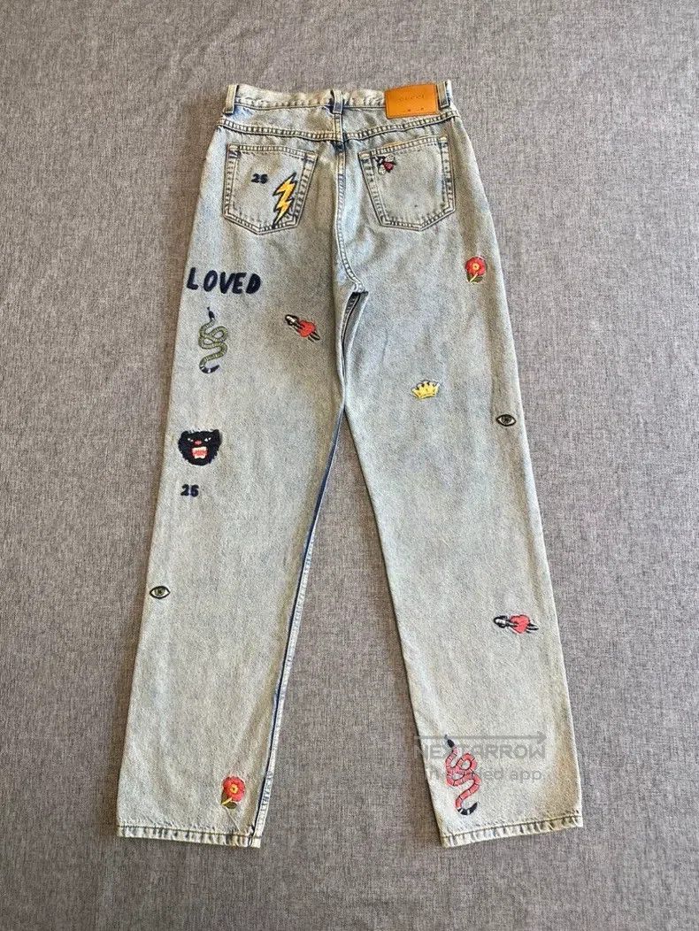 Gucci Gucci Embroidered jeans Size 27" / US 4 / IT 40 - 2 Thumbnail