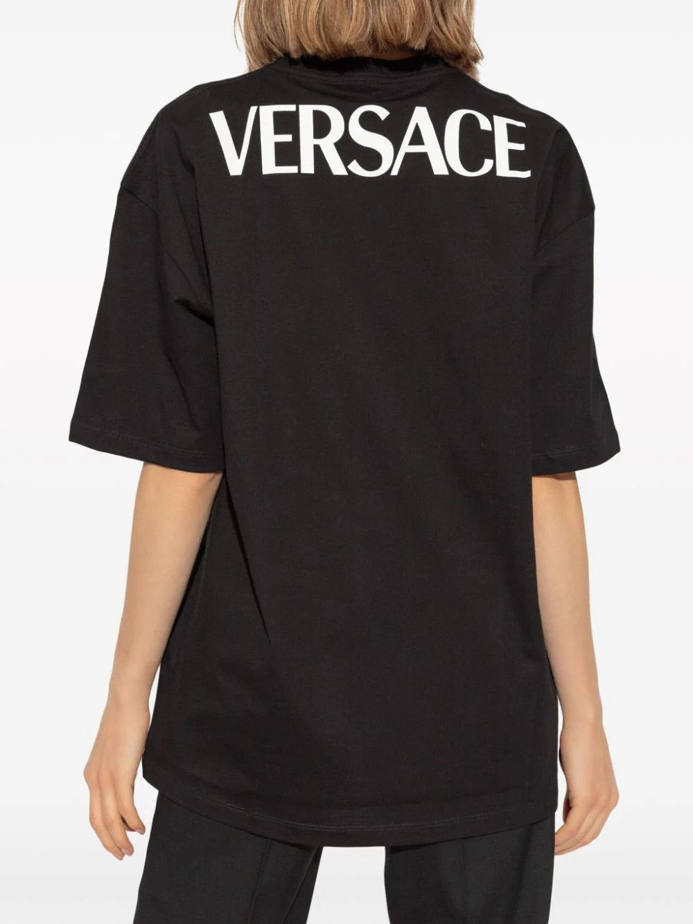 Versace o1s22i1n1024 Oversized T-Shirt in Black Size S / US 4 / IT 40 - 4 Thumbnail
