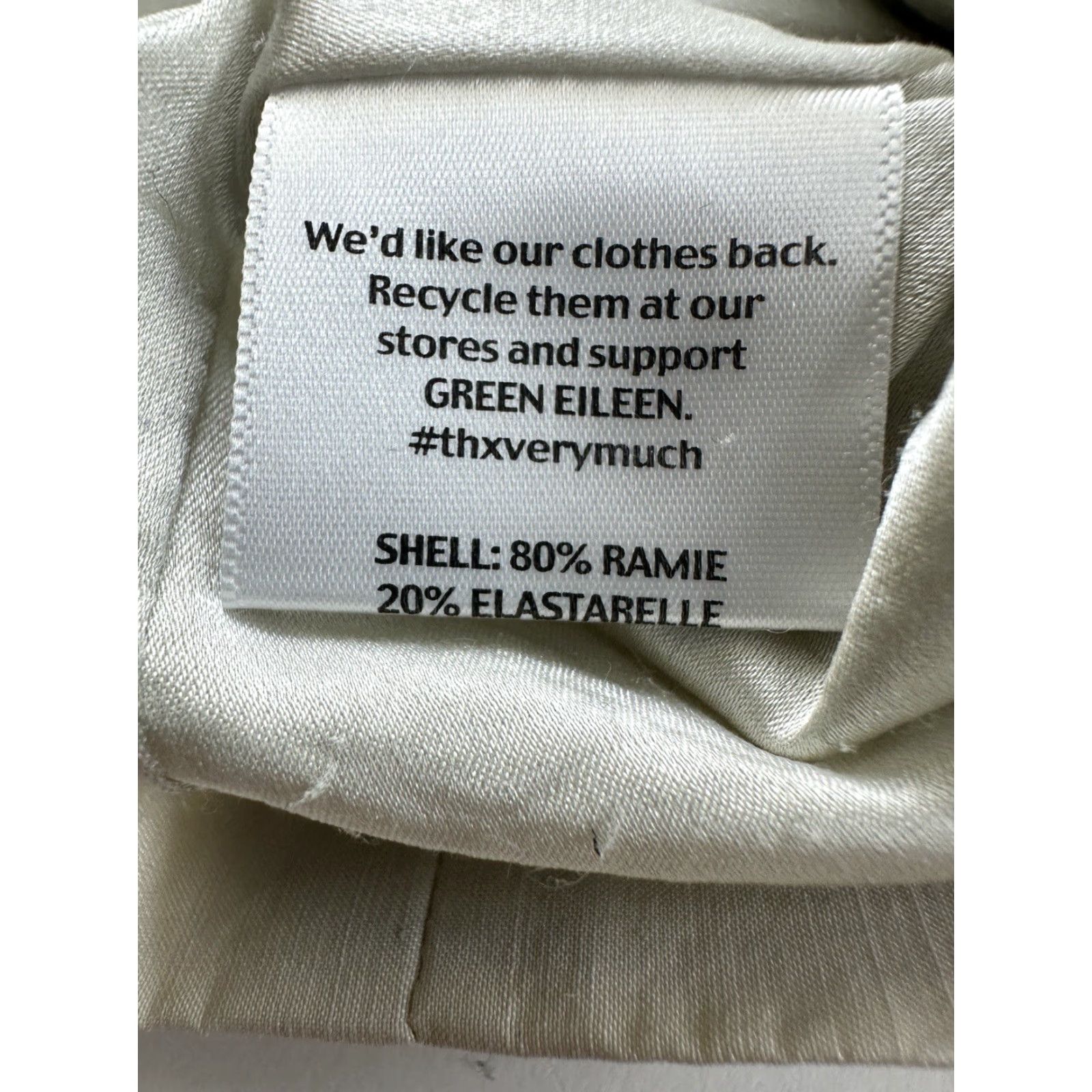 Eileen Fisher Eileen Fisher Jacket Womens Small Beige Polished Ramie Stretch Full Zip Coat Size S / US 4 / IT 40 - 4 Thumbnail