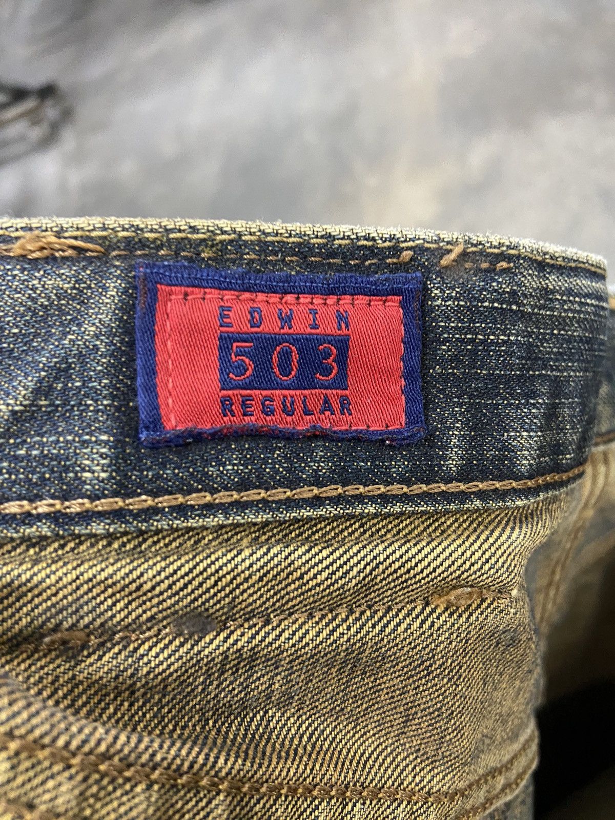 Beauty Beast Vintage Edwin Jeans Distressed Denim if 6 was 9 edwin 505ZZ Size US 33 - 18 Thumbnail