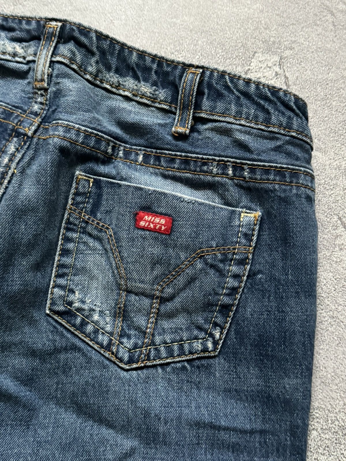 Miss Sixty × Vintage Miss sixty 29 Mary J Wmns Jean pant trouser chino distressed Size 29" - 7 Thumbnail