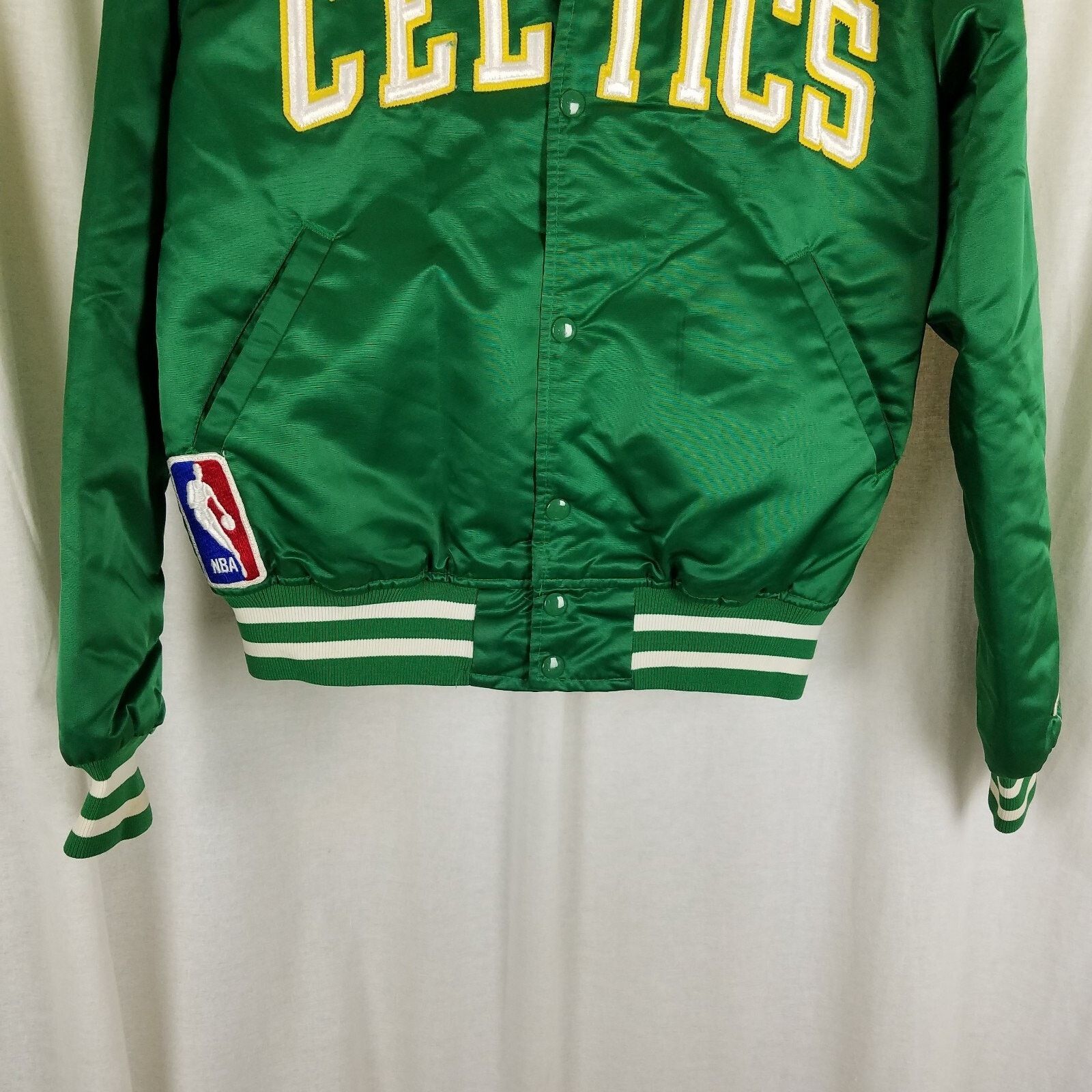 Vtg 80s Starter Boston Celtics Green Satin Basketball Jacket