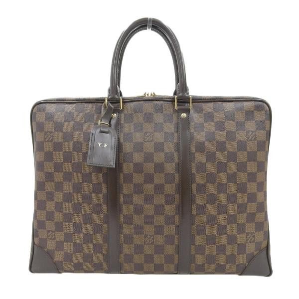 image of Louis Vuitton Damier Ebene Porte-Document Voyage in Brown, Women's